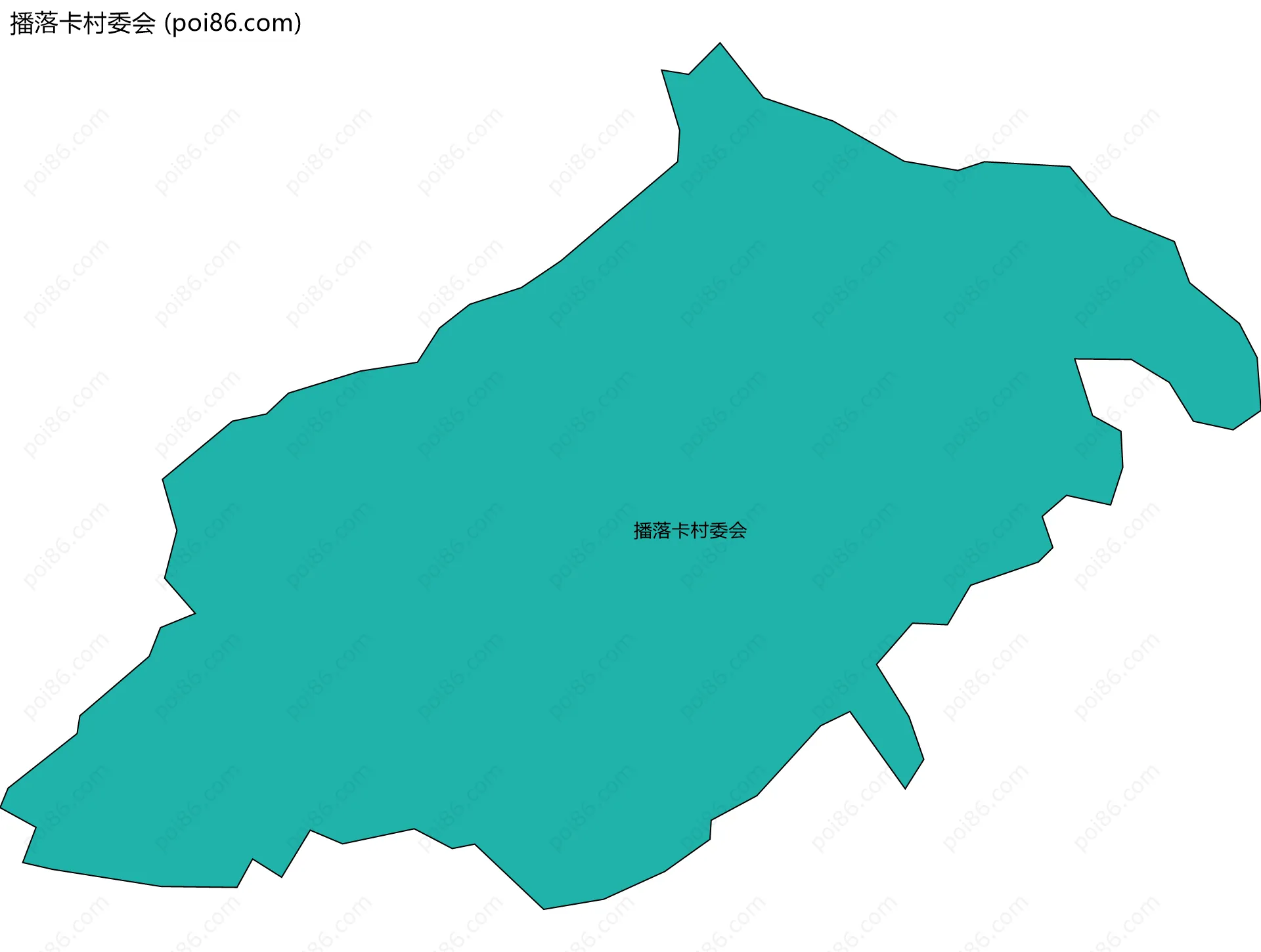播落卡村委会边界地图