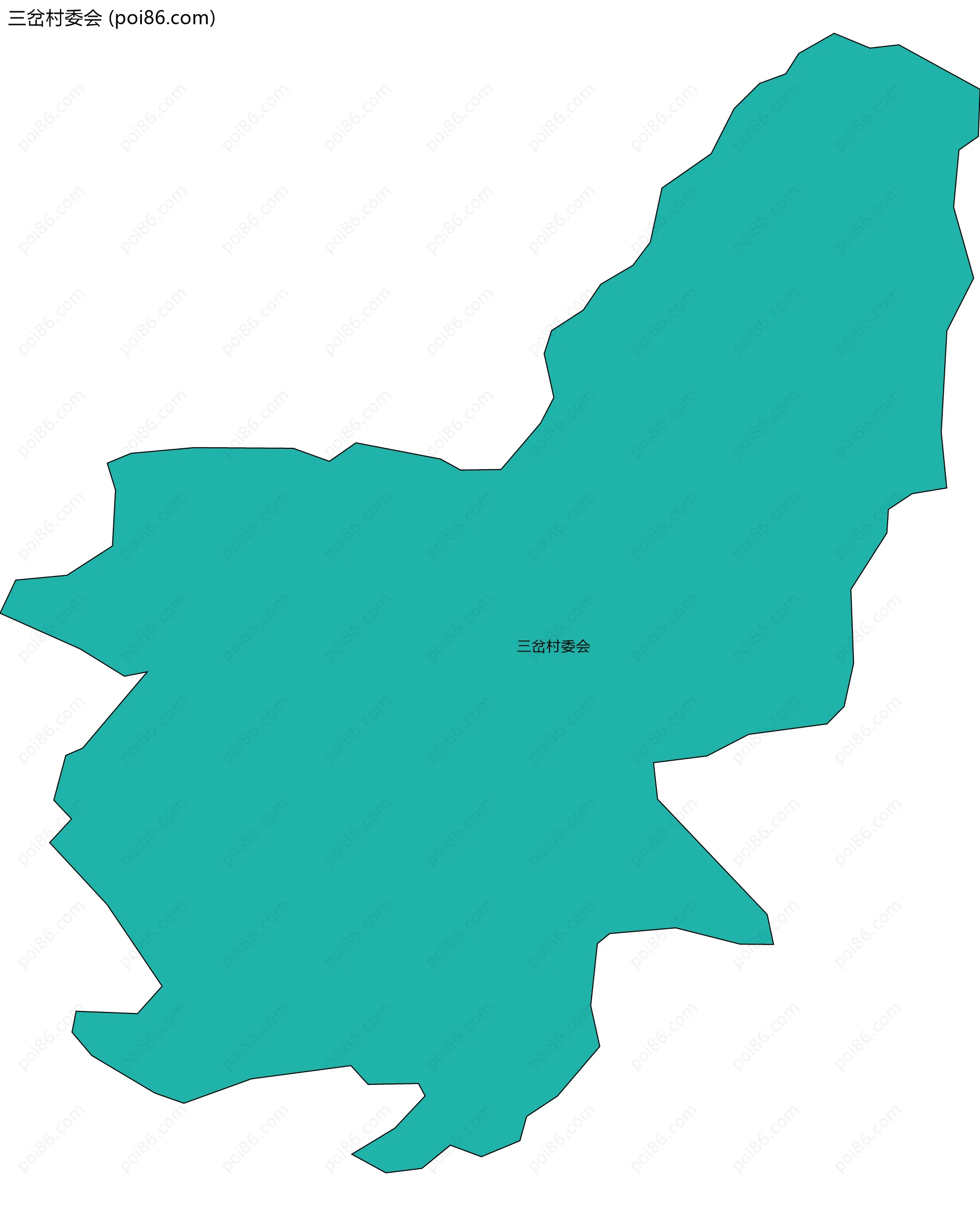 三岔村委会边界地图
