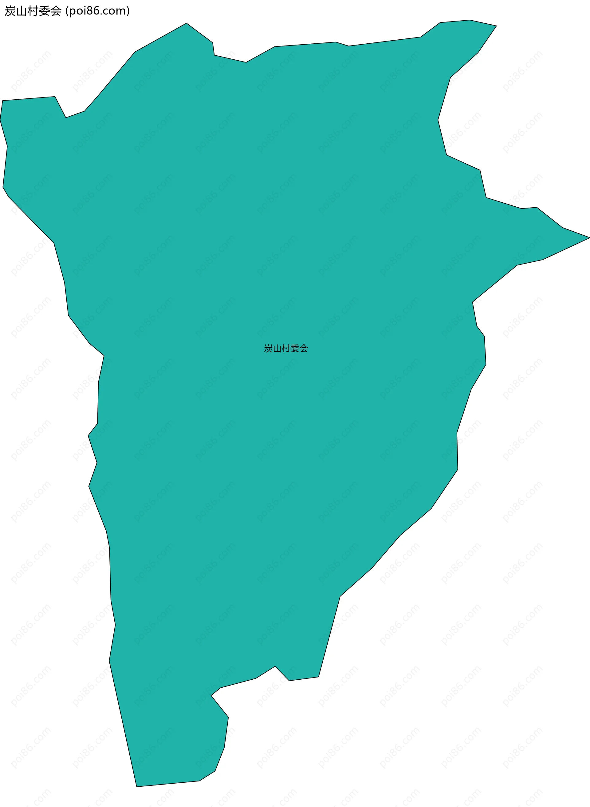 炭山村委会边界地图