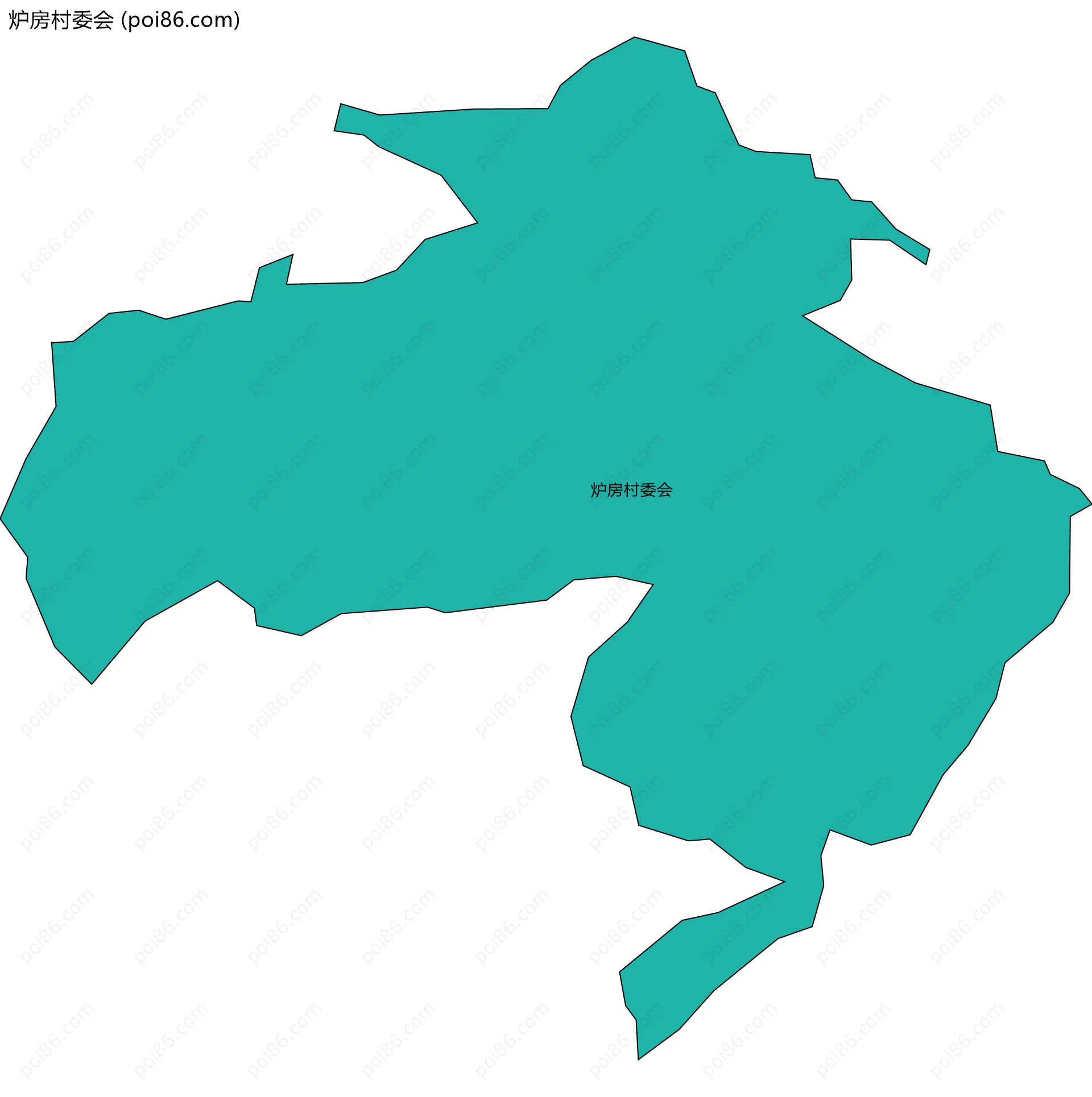 炉房村委会边界地图