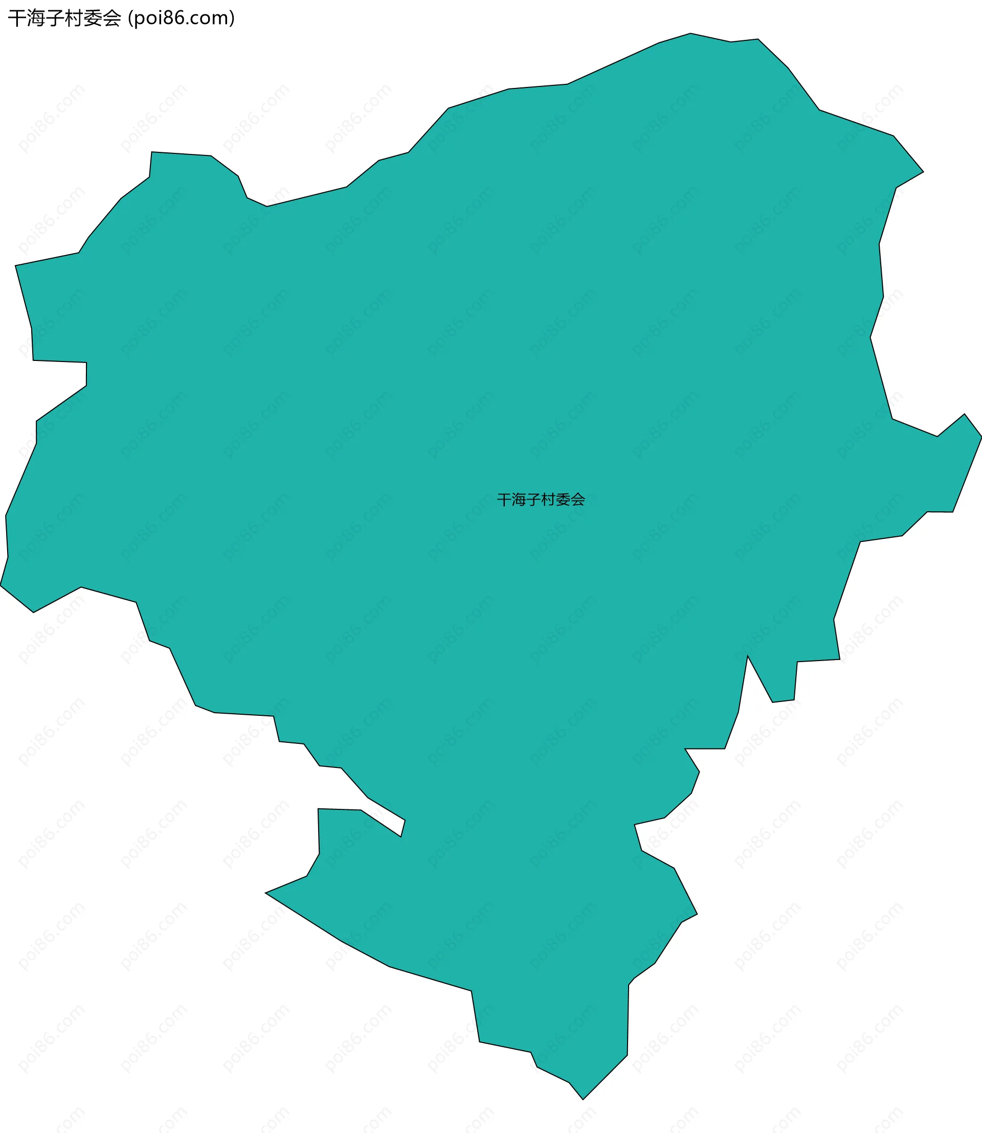 干海子村委会边界地图