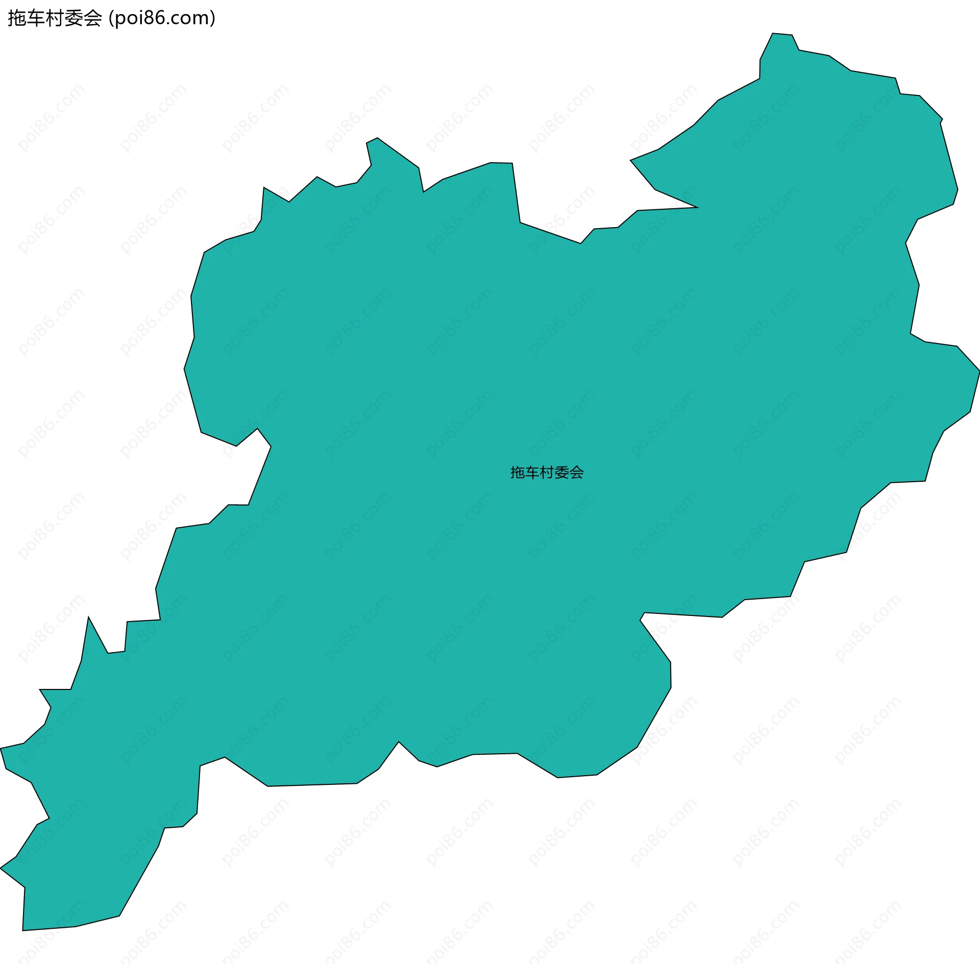 拖车村委会边界地图