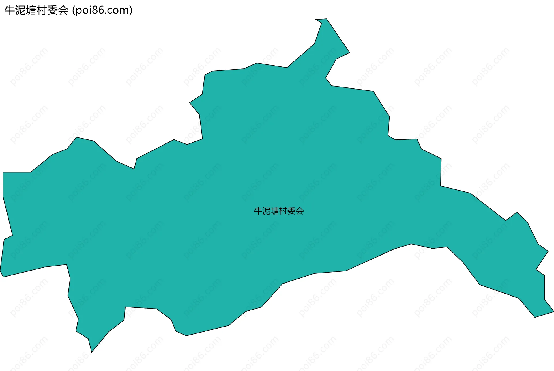 牛泥塘村委会边界地图
