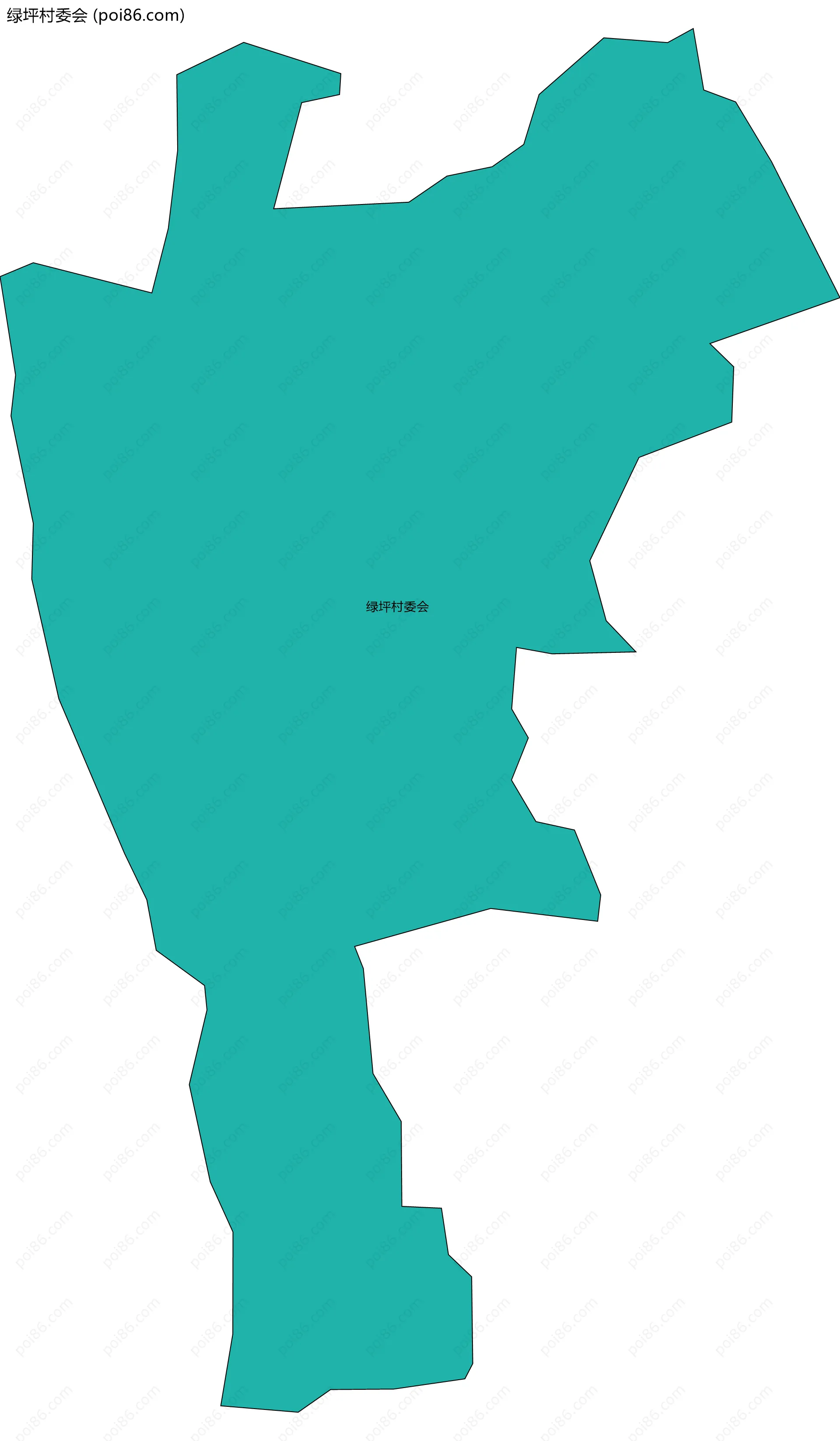 绿坪村委会边界地图