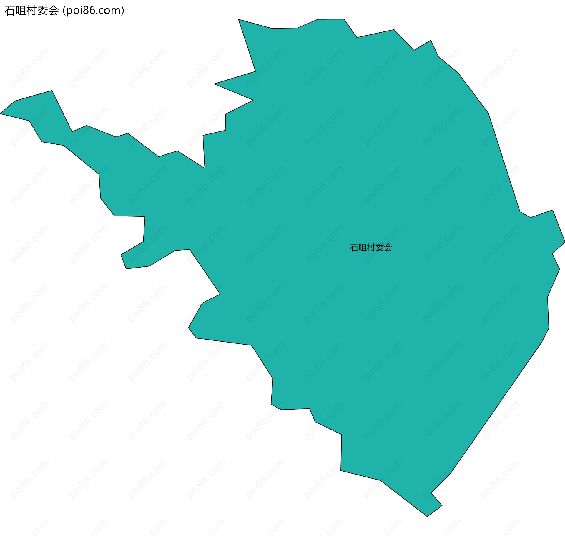 石咀村委会边界地图