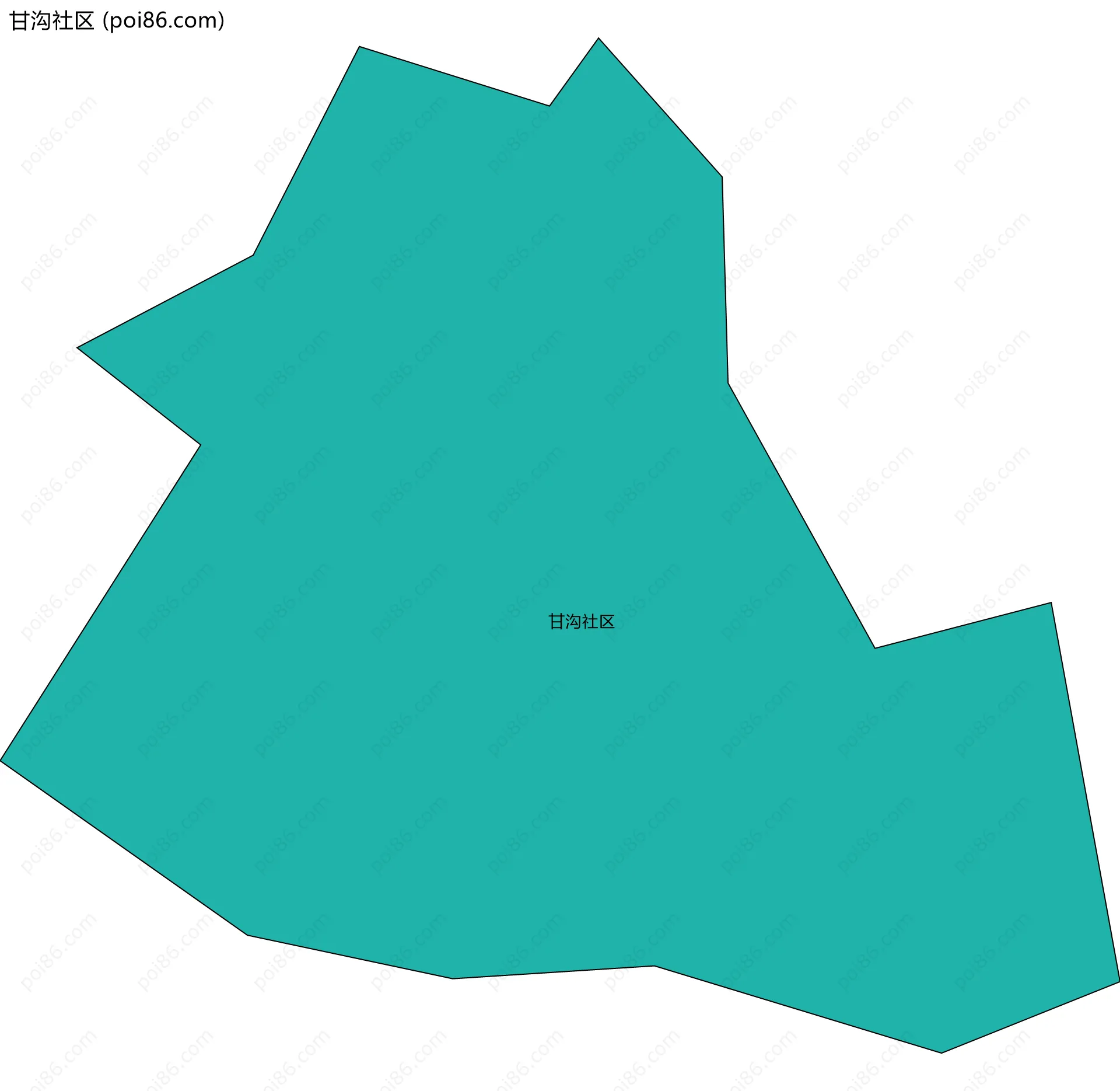 甘沟社区边界地图