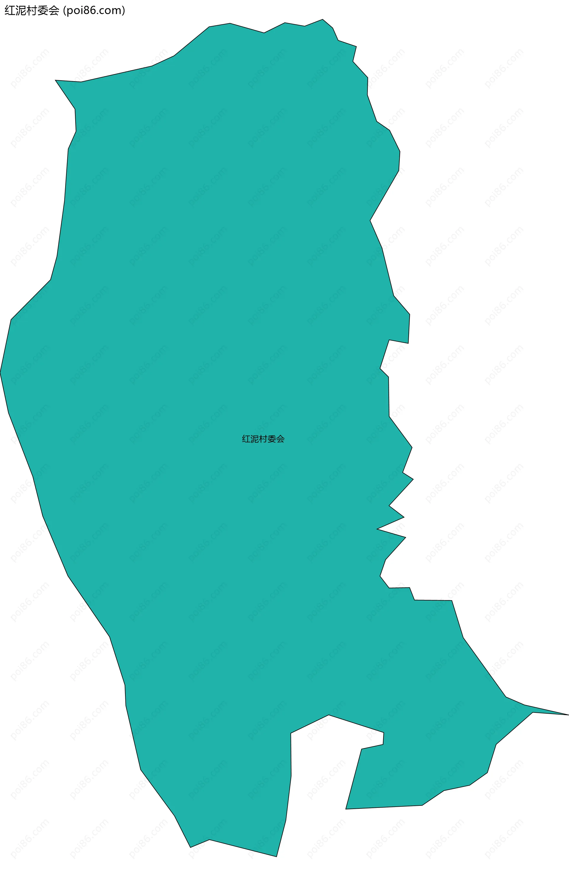 红泥村委会边界地图