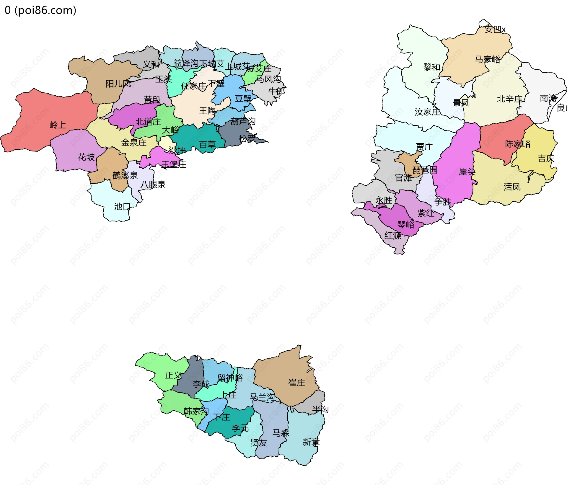 0边界地图(五级行政区划)