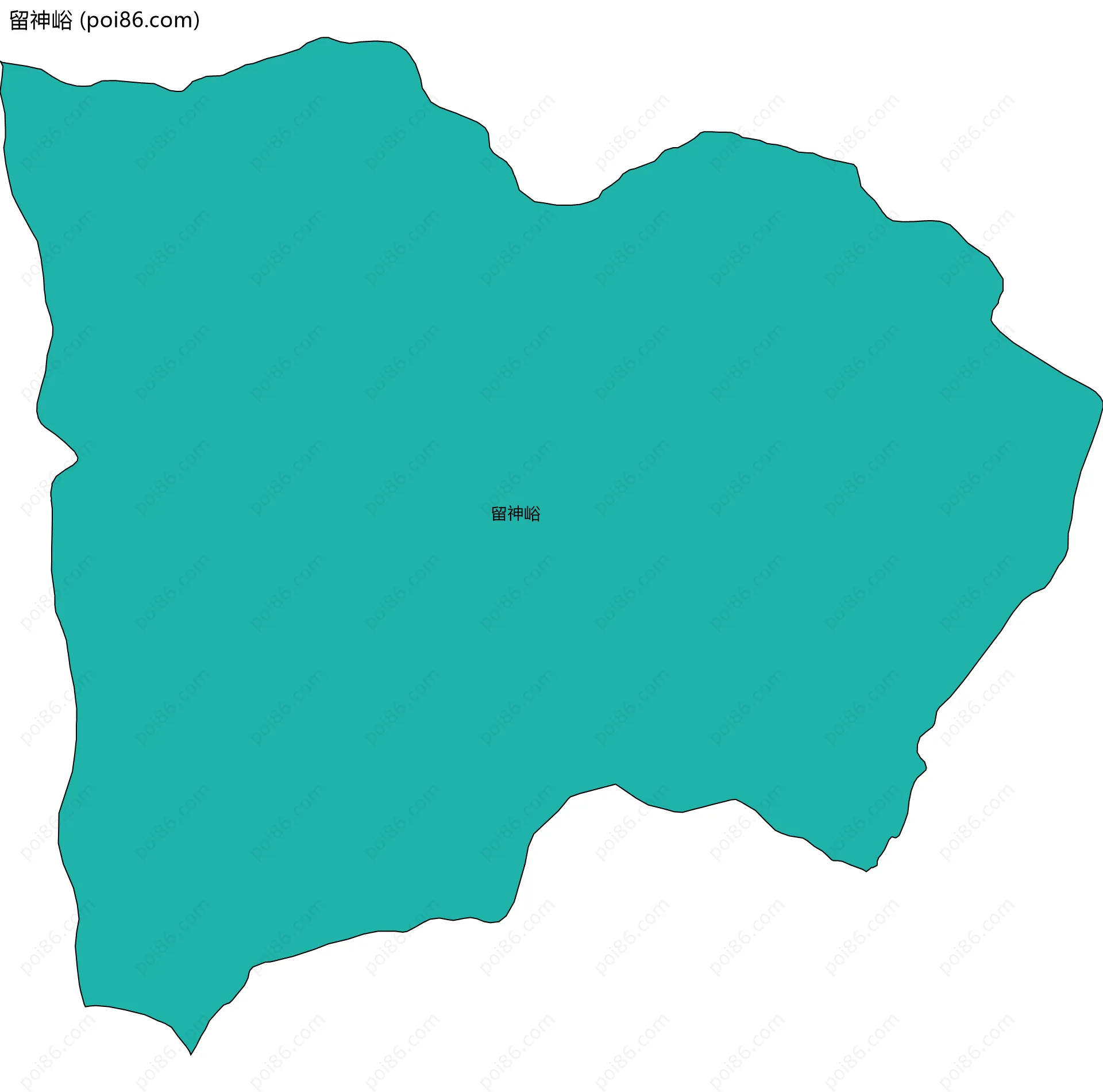 留神峪边界地图