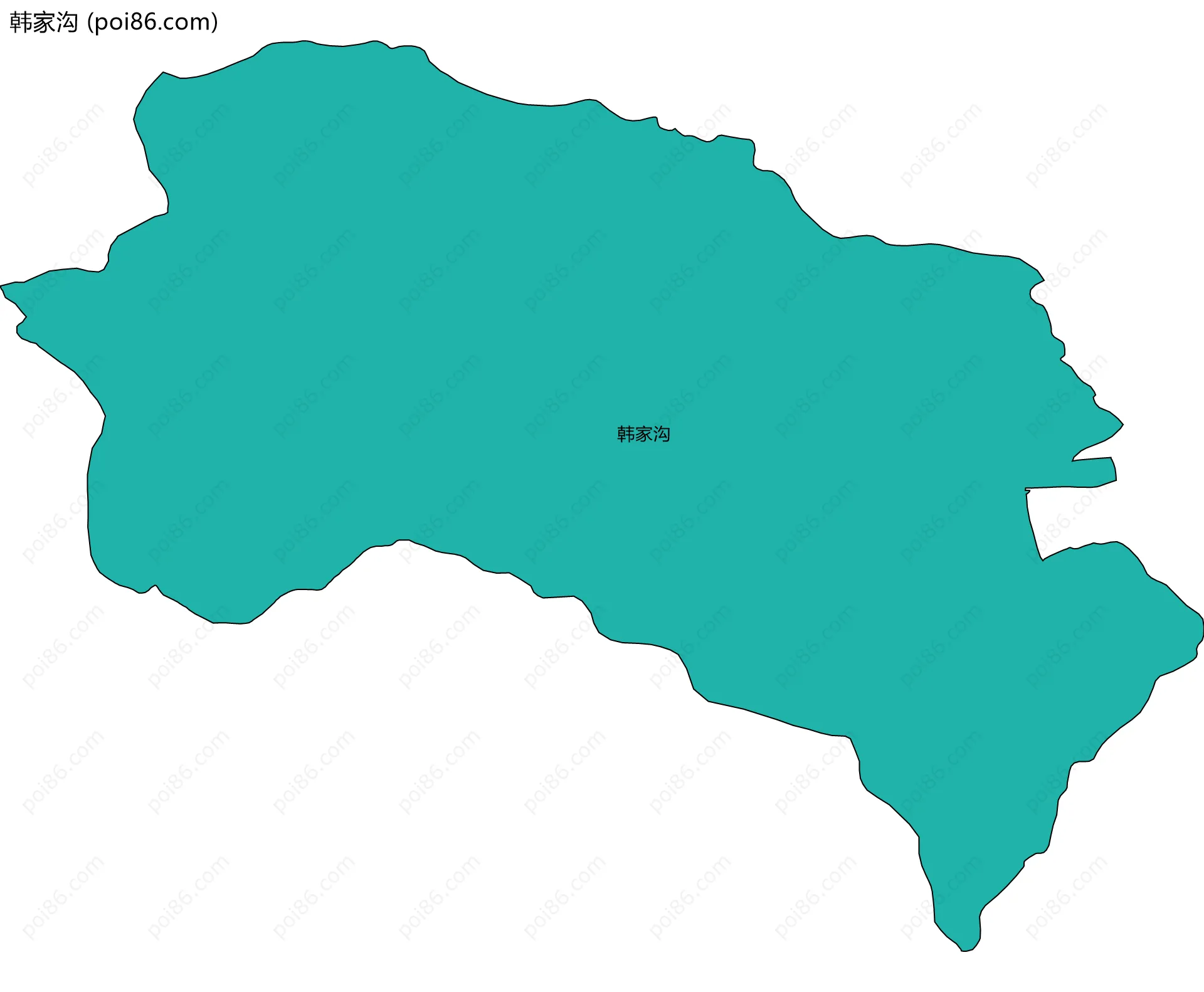 韩家沟边界地图