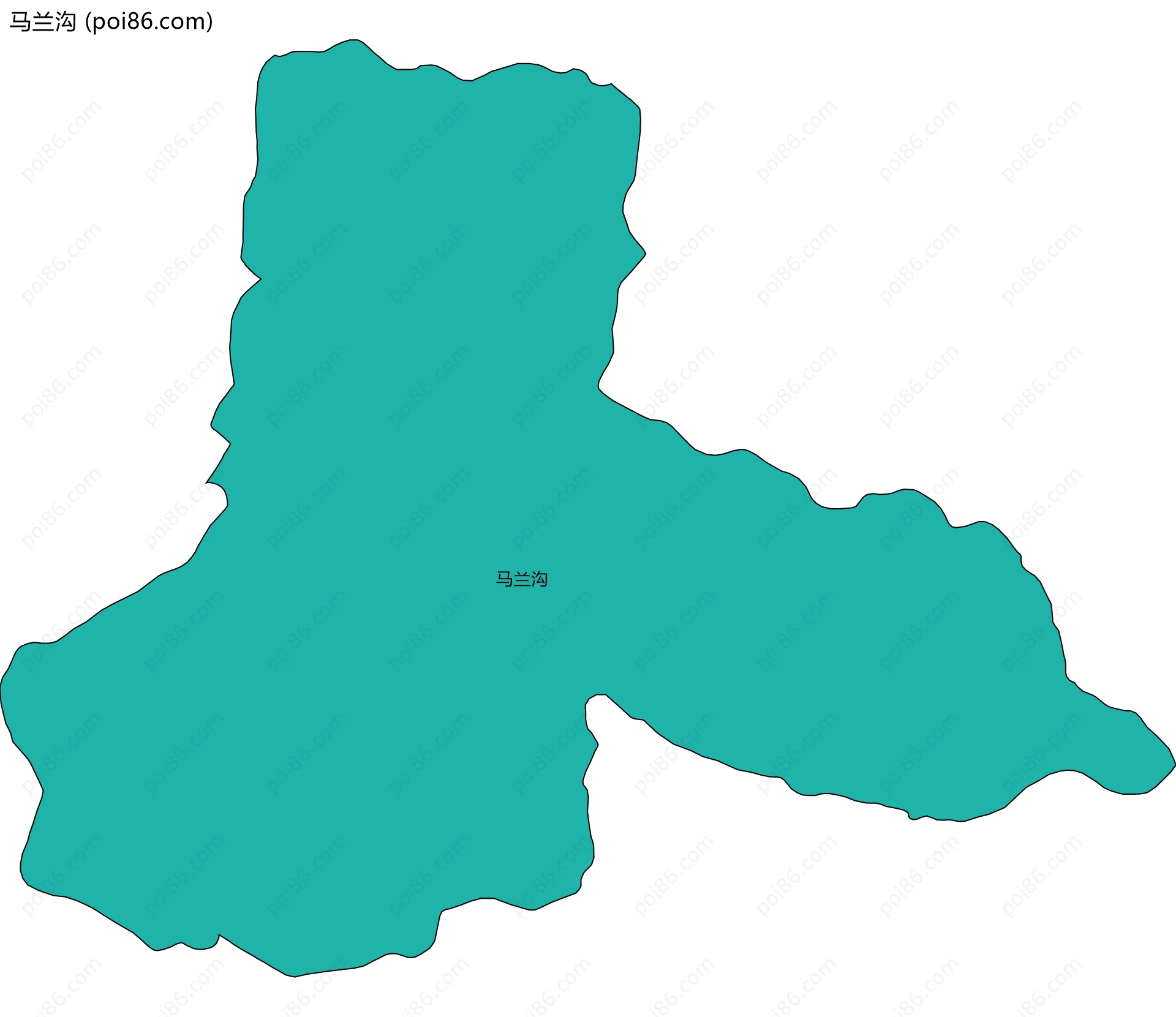 马兰沟边界地图