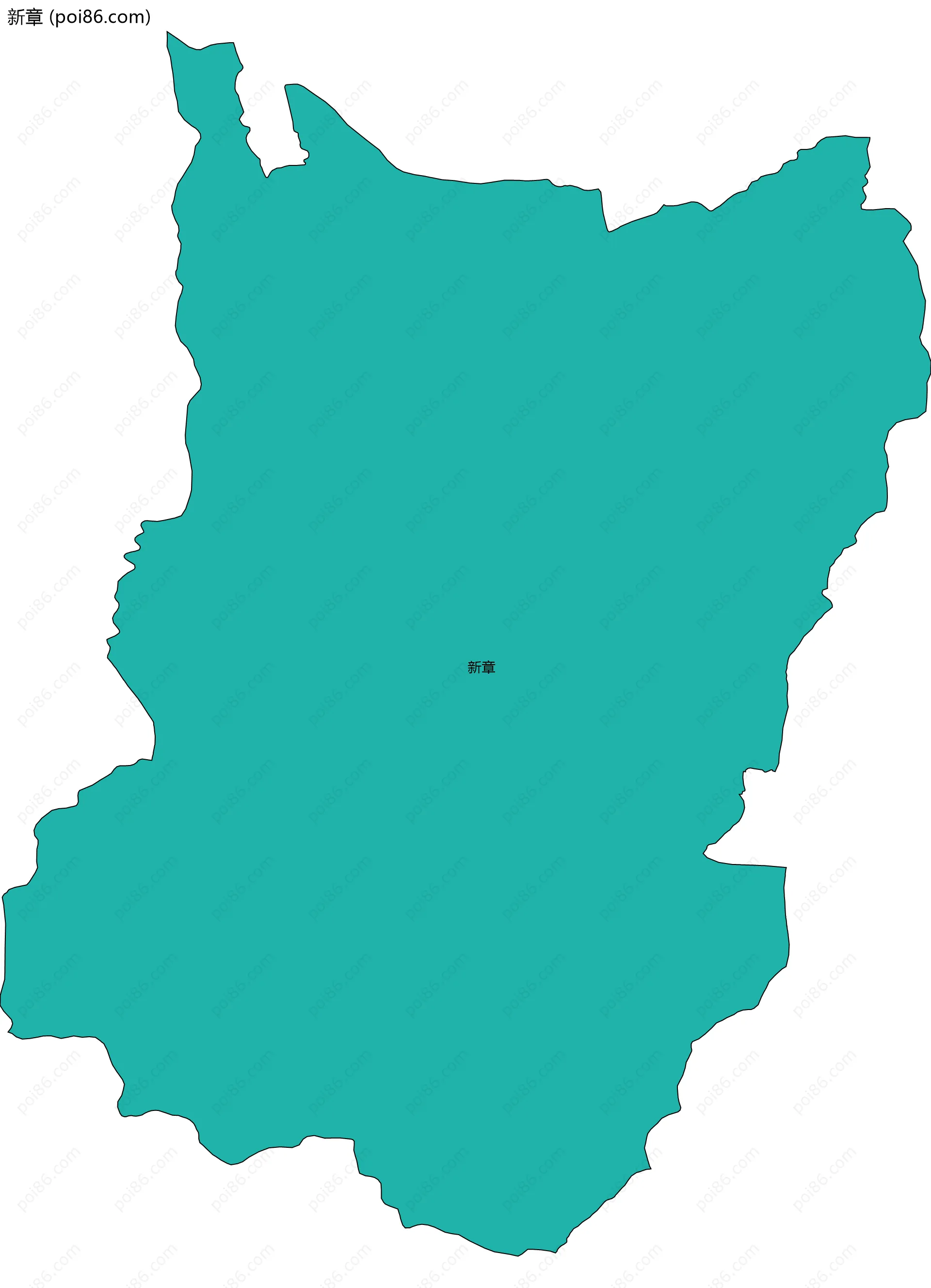 新章边界地图