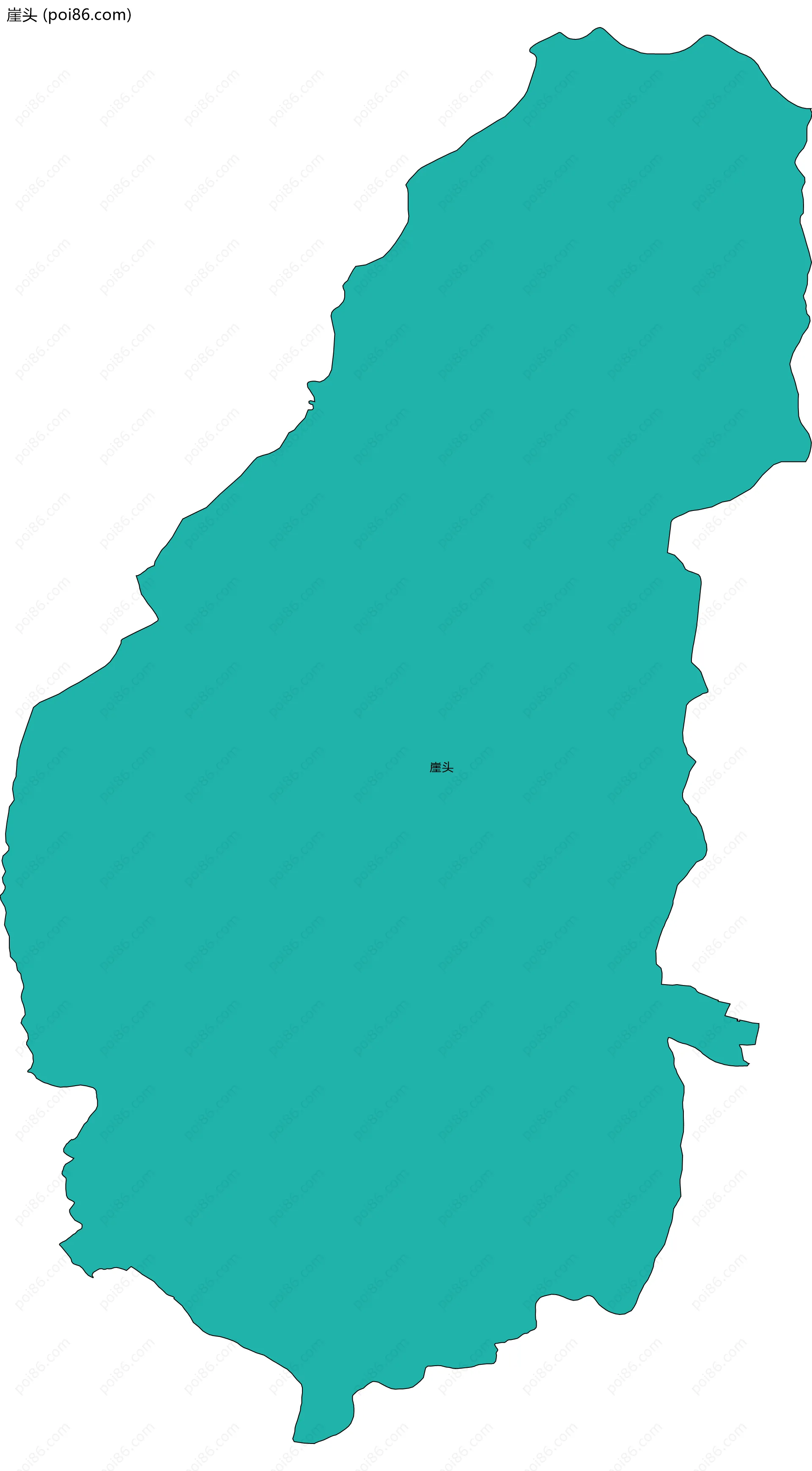 崖头边界地图