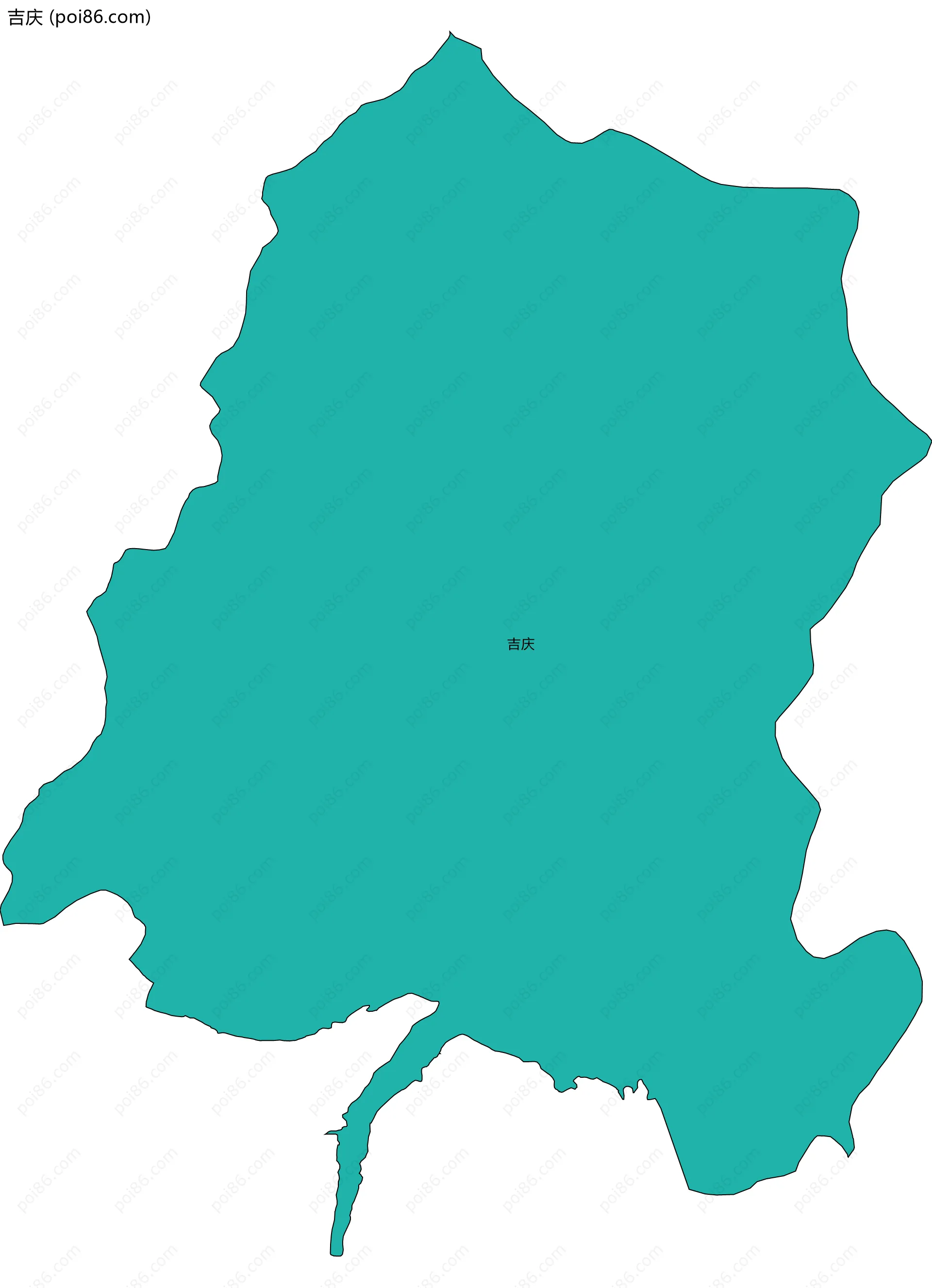 吉庆边界地图
