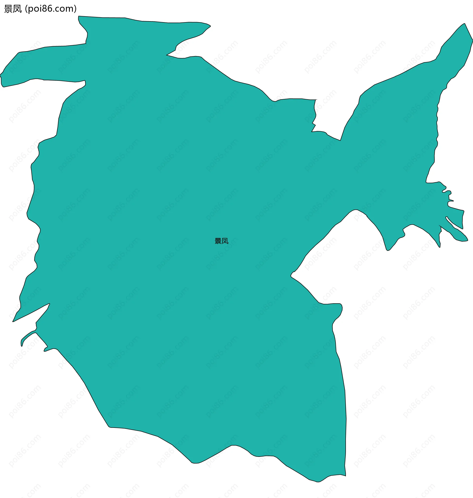 景凤边界地图