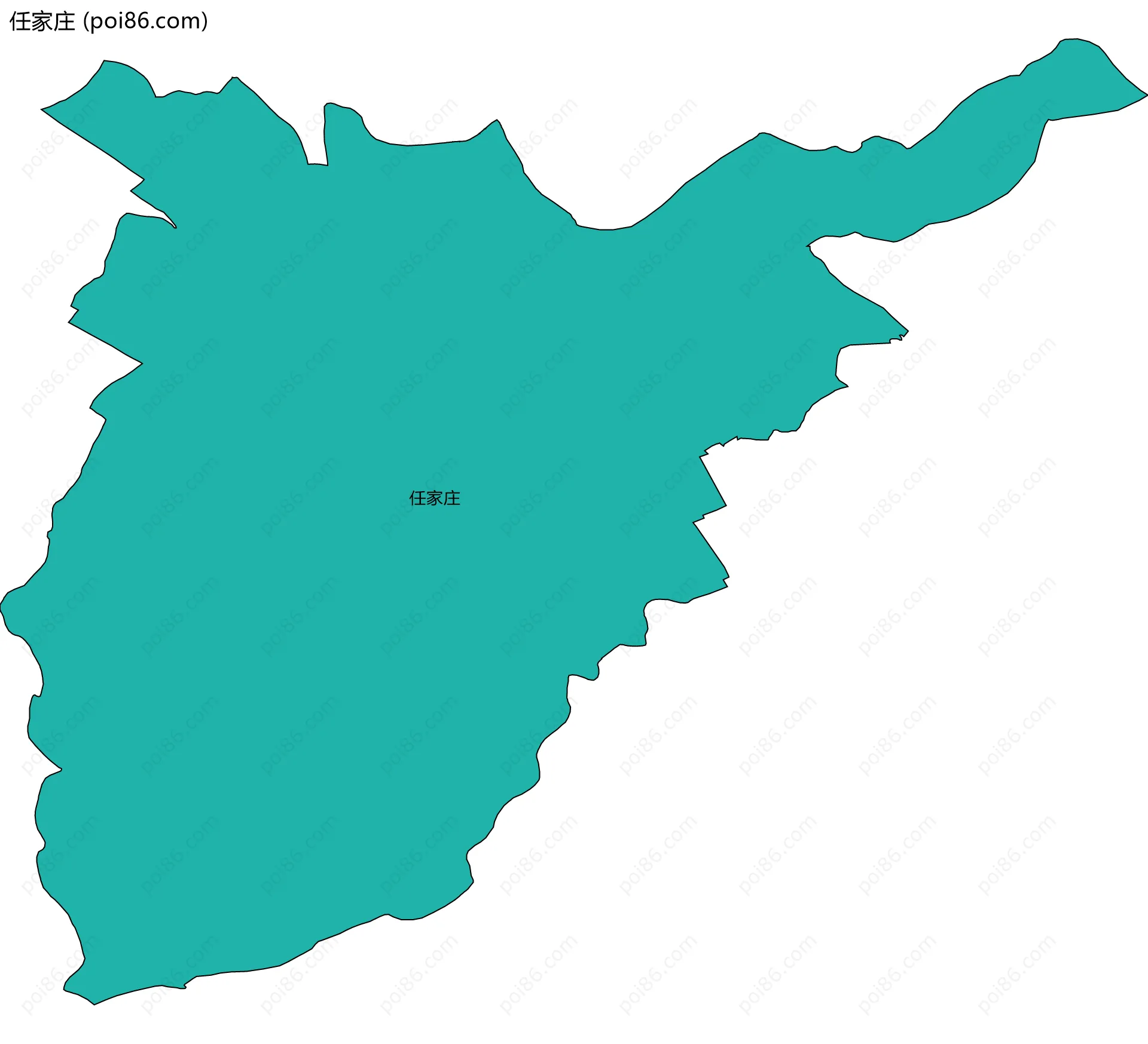 任家庄边界地图