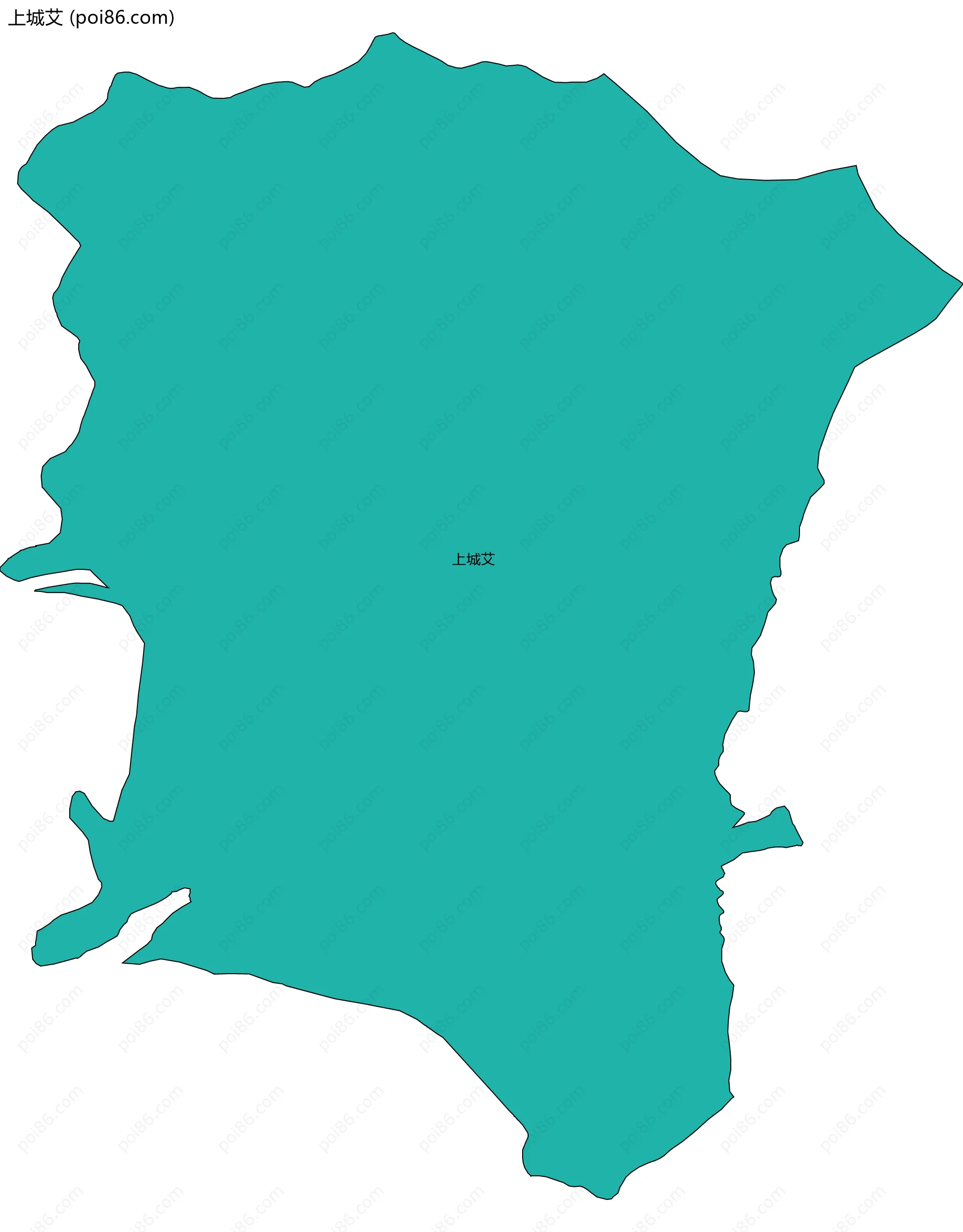 上城艾边界地图