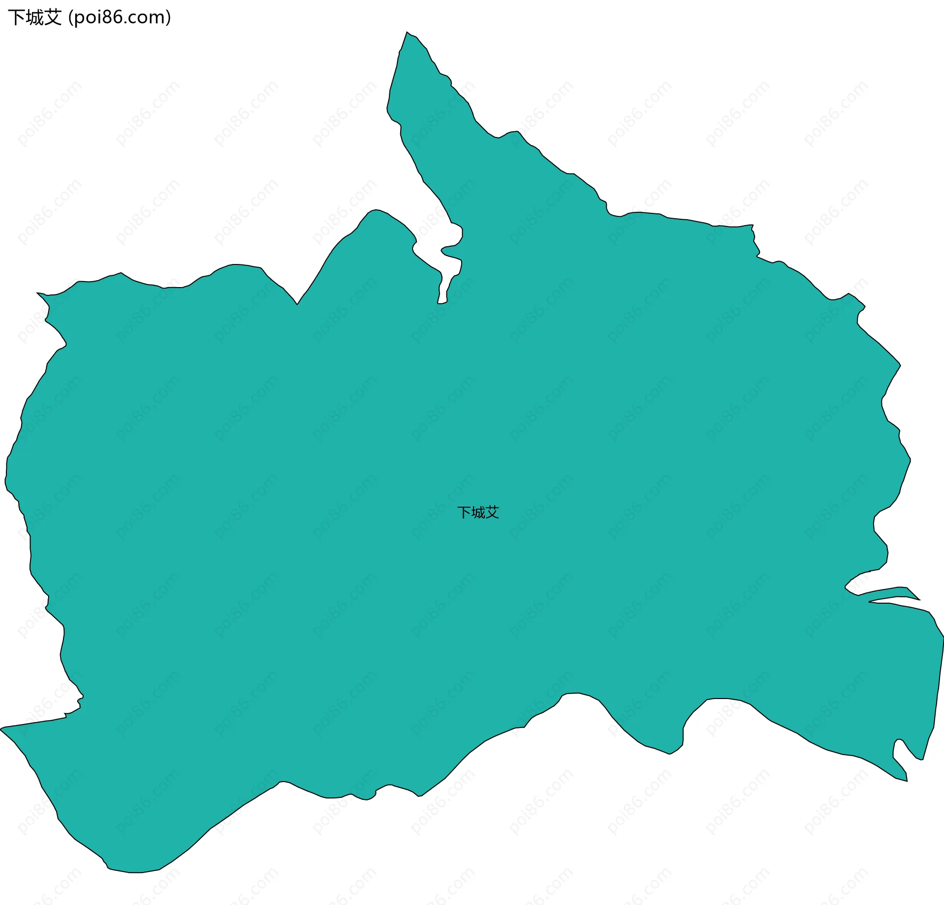下城艾边界地图