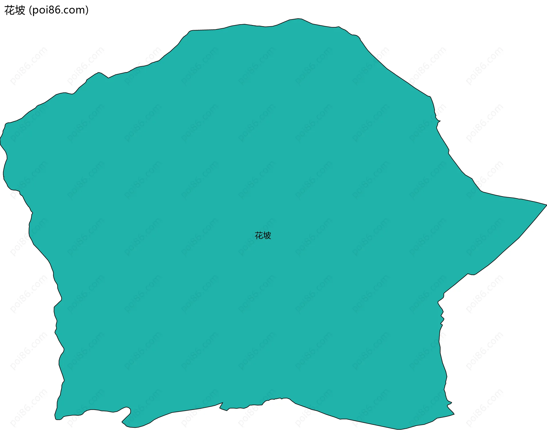 花坡边界地图