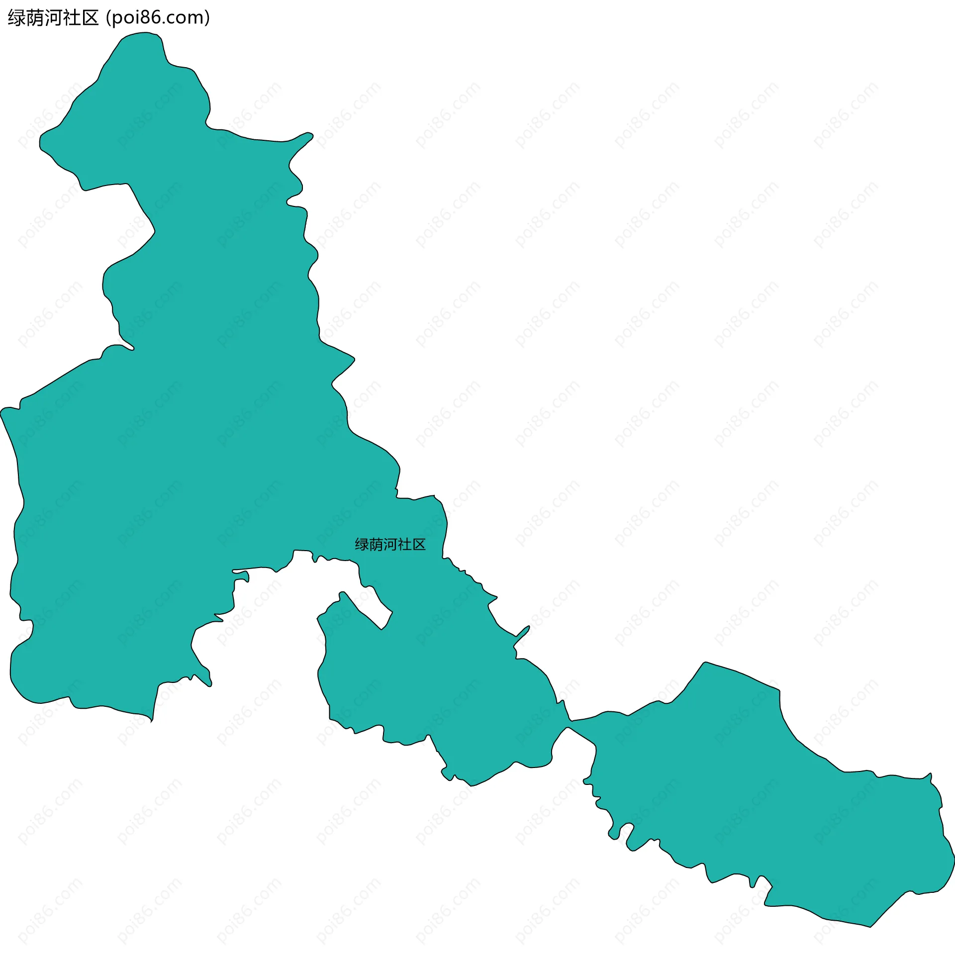 绿荫河社区边界地图