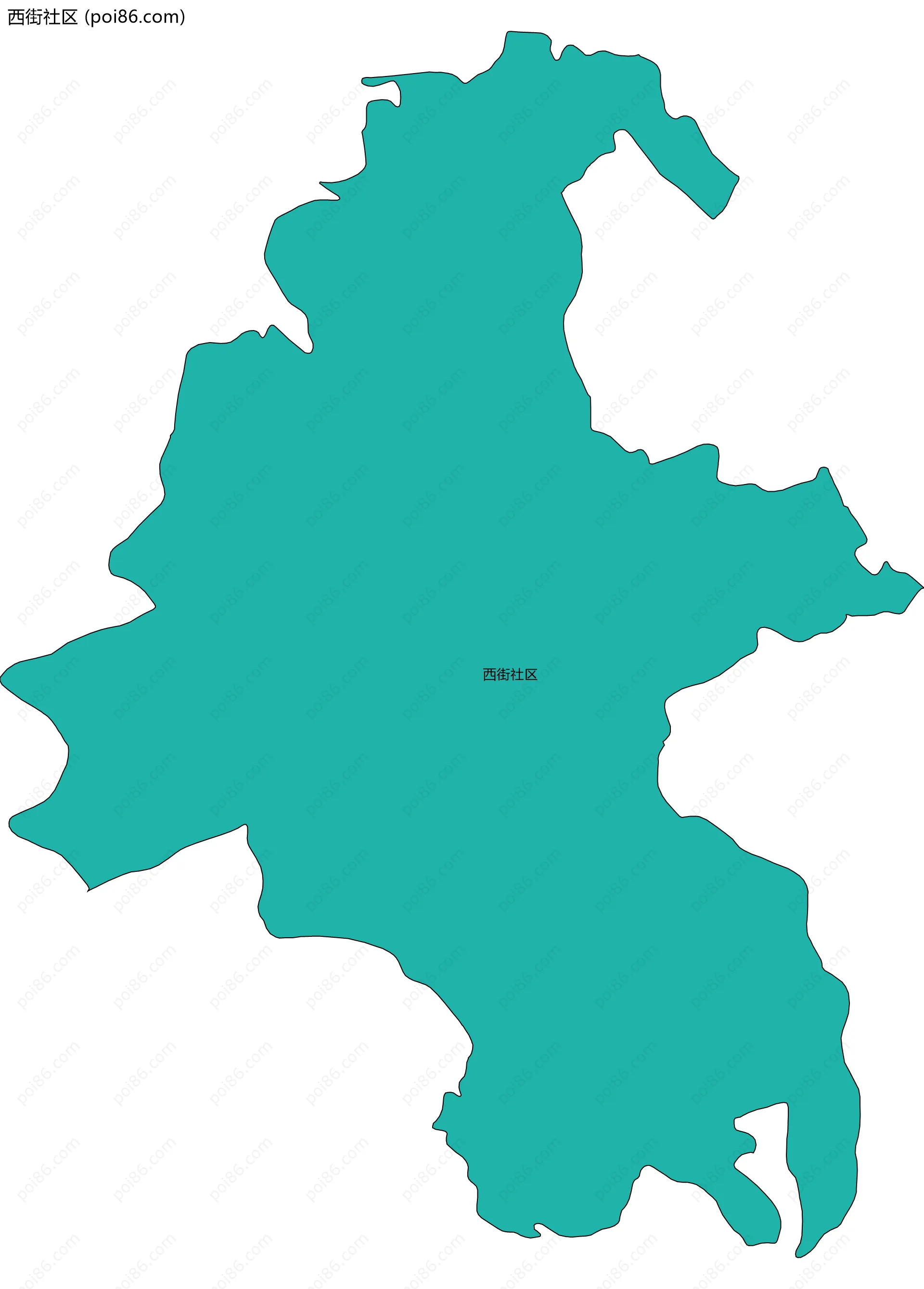 西街社区边界地图