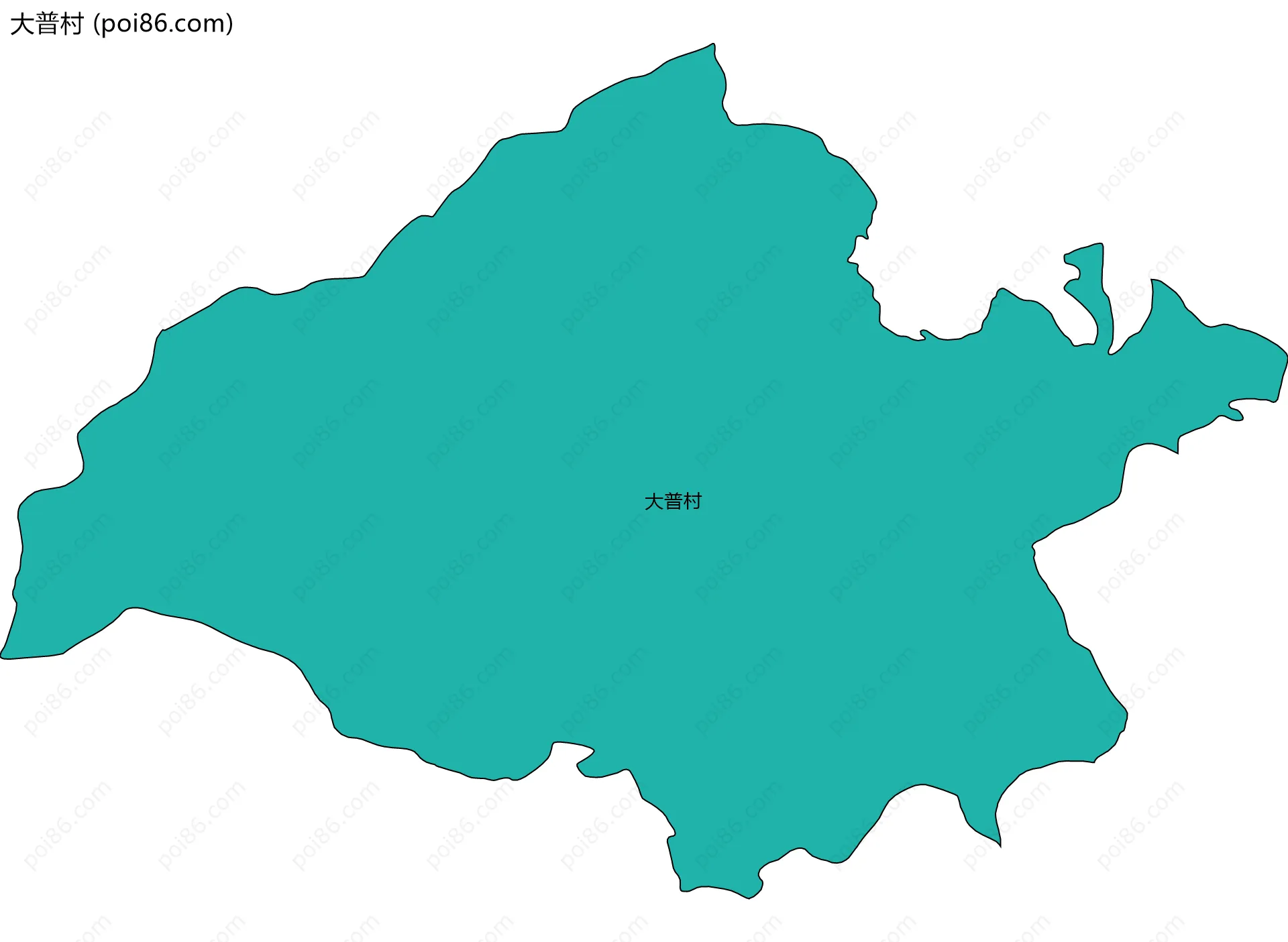大普村边界地图