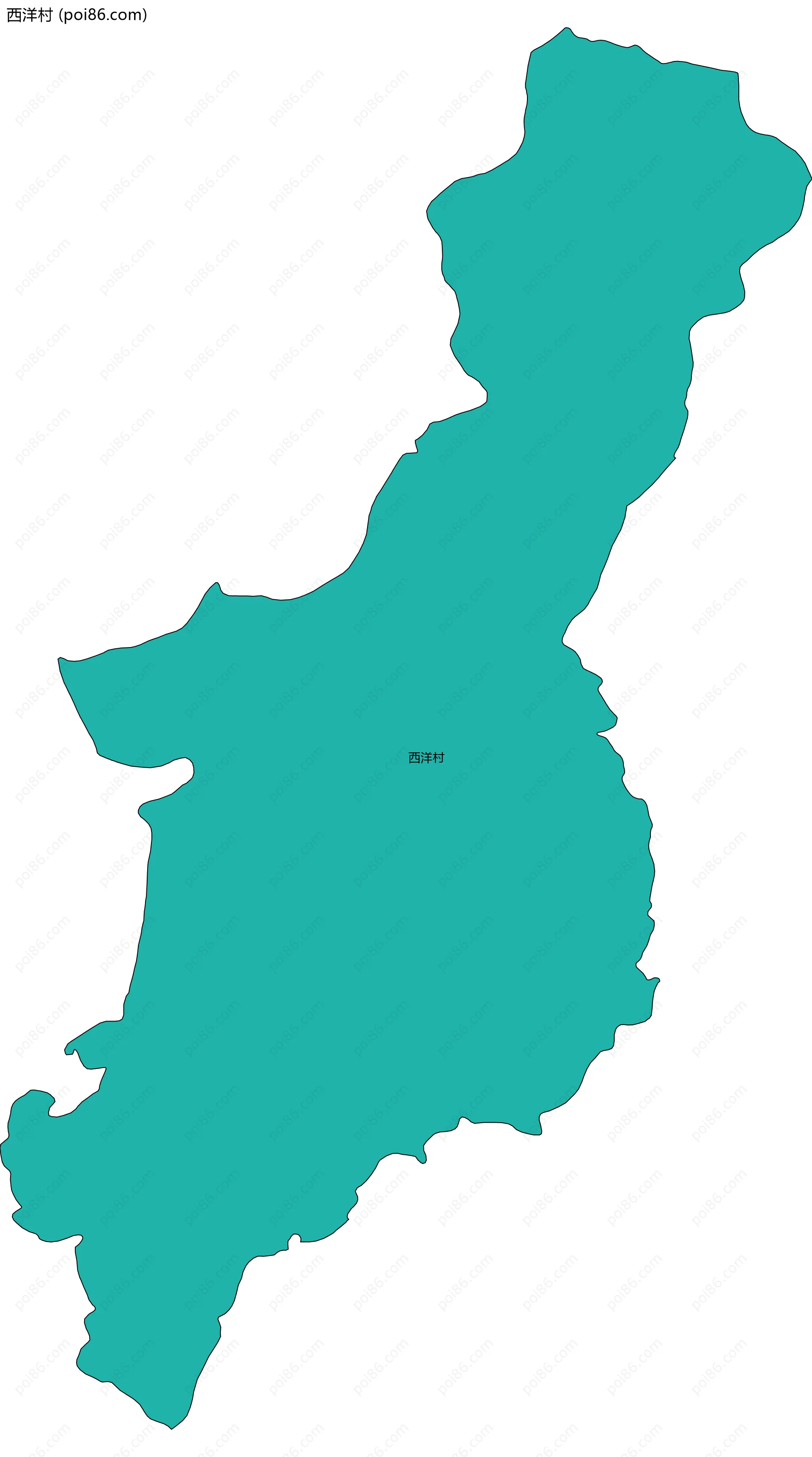 西洋村边界地图