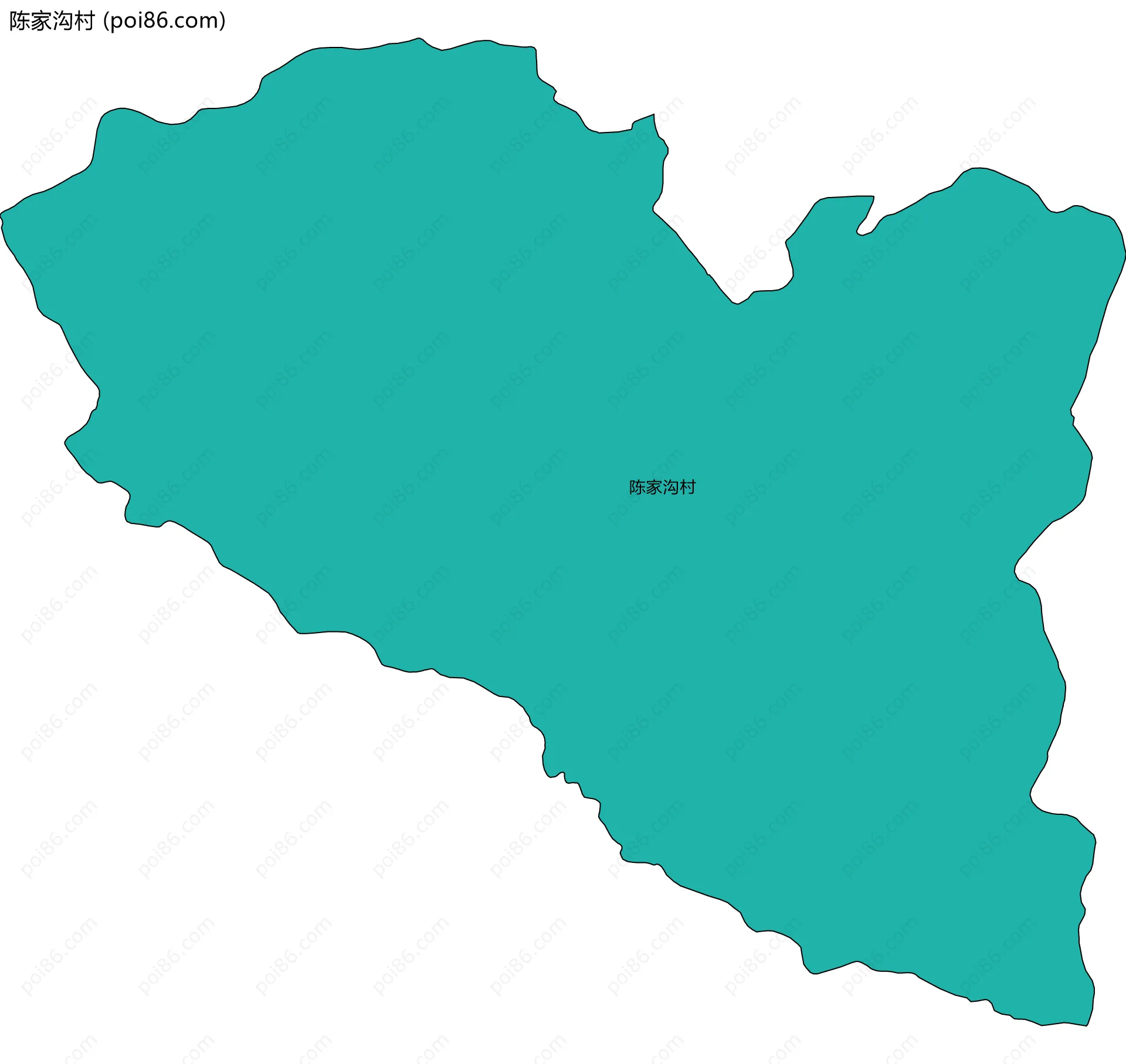 陈家沟村边界地图