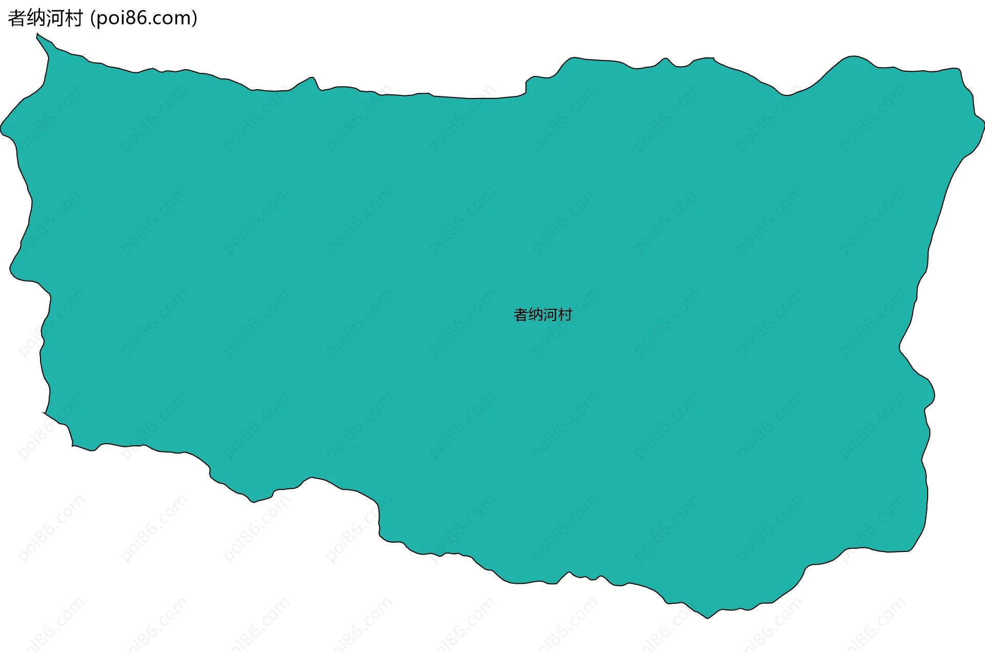 者纳河村边界地图
