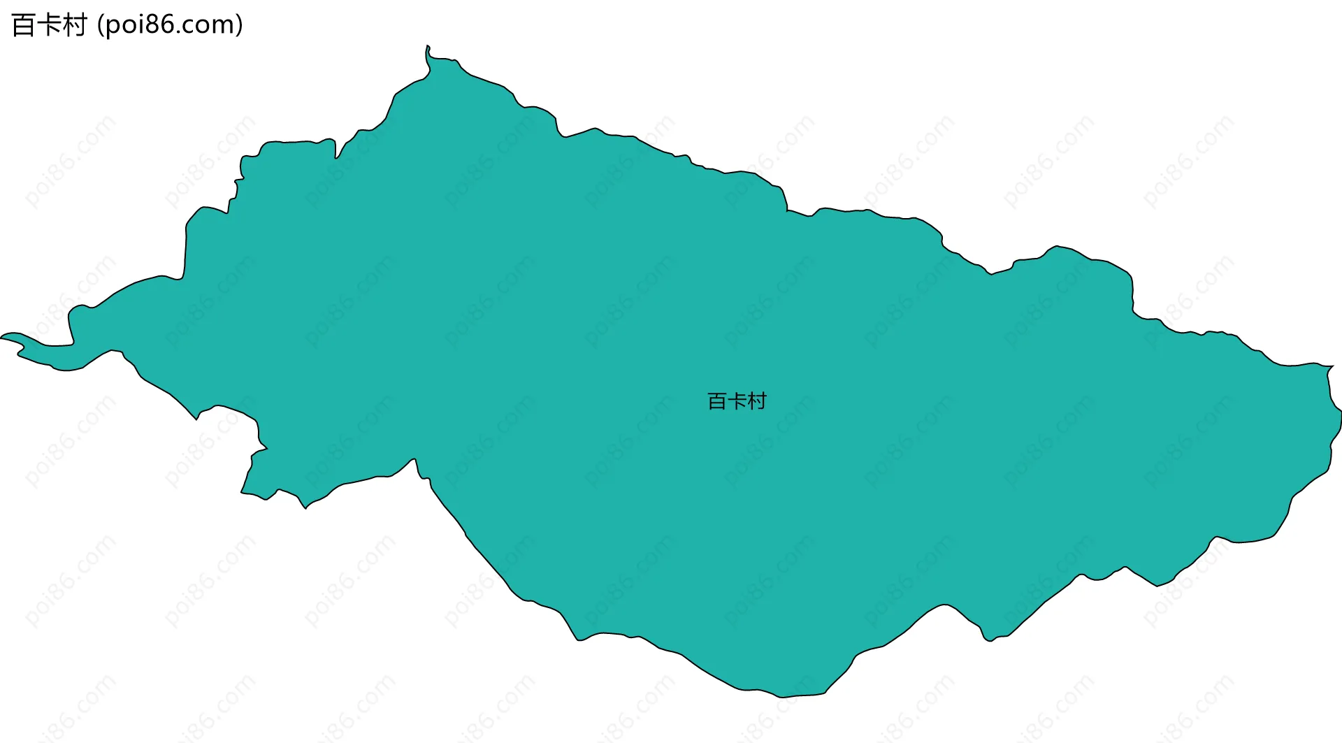 百卡村边界地图