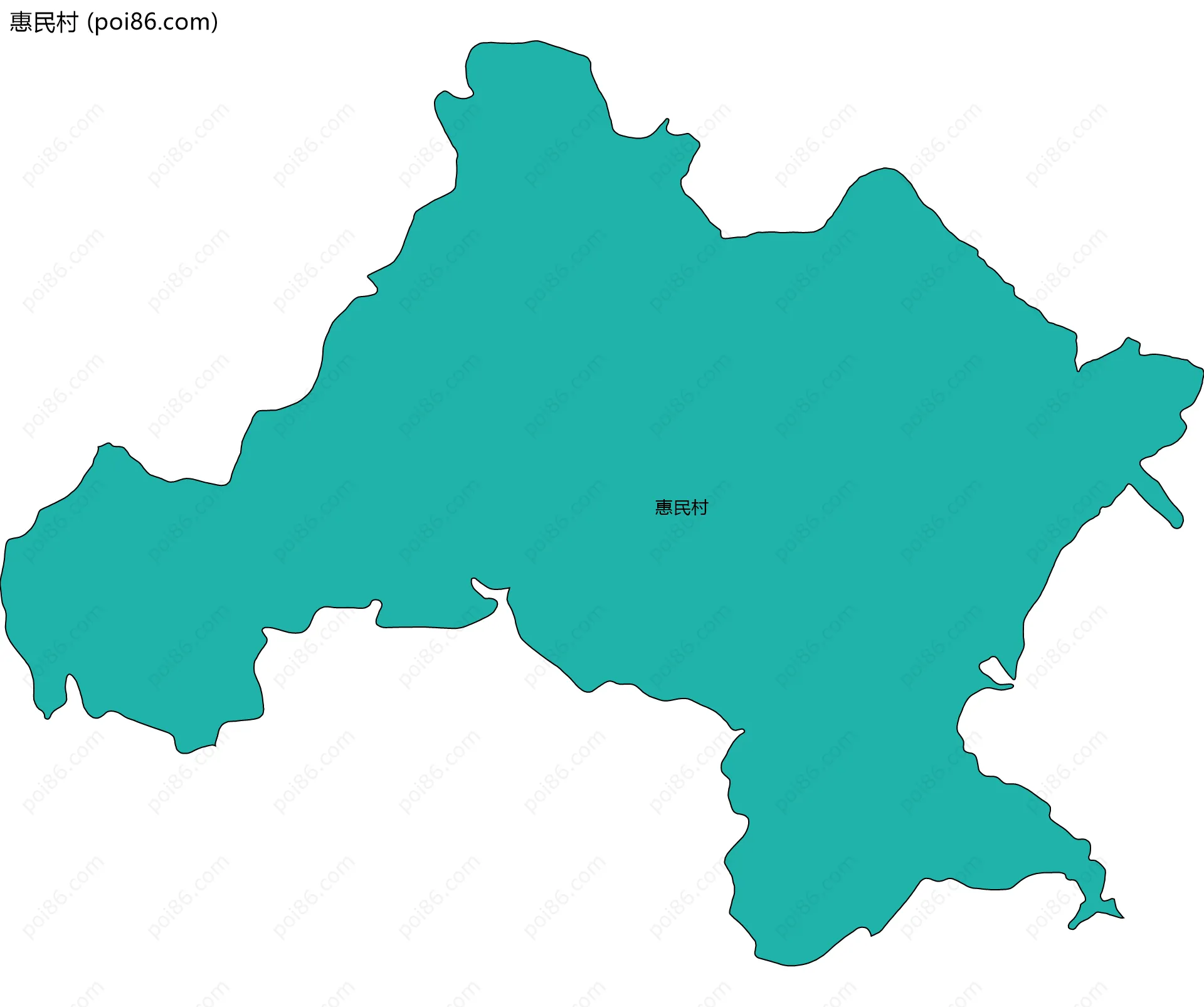 惠民村边界地图
