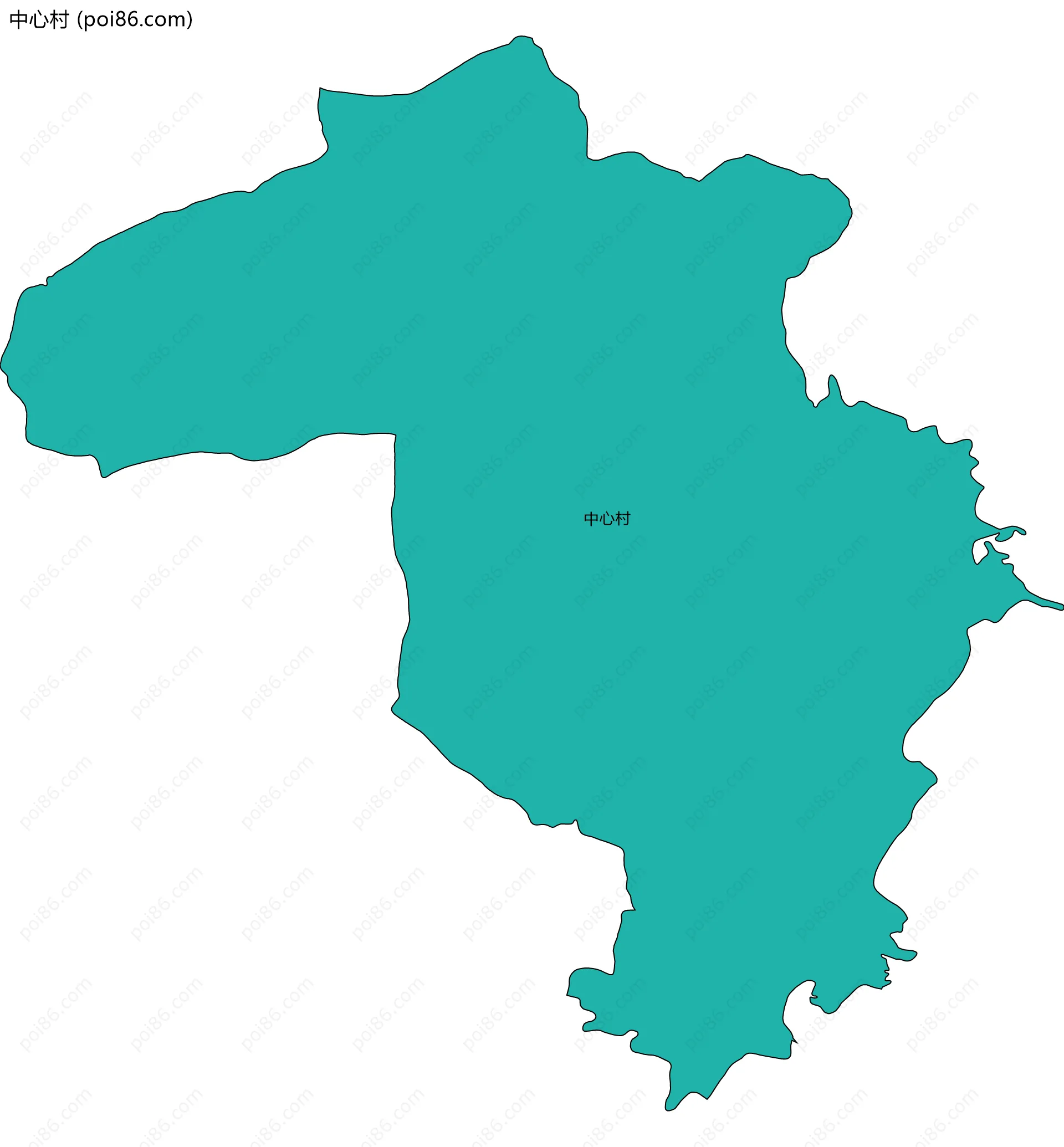 中心村边界地图