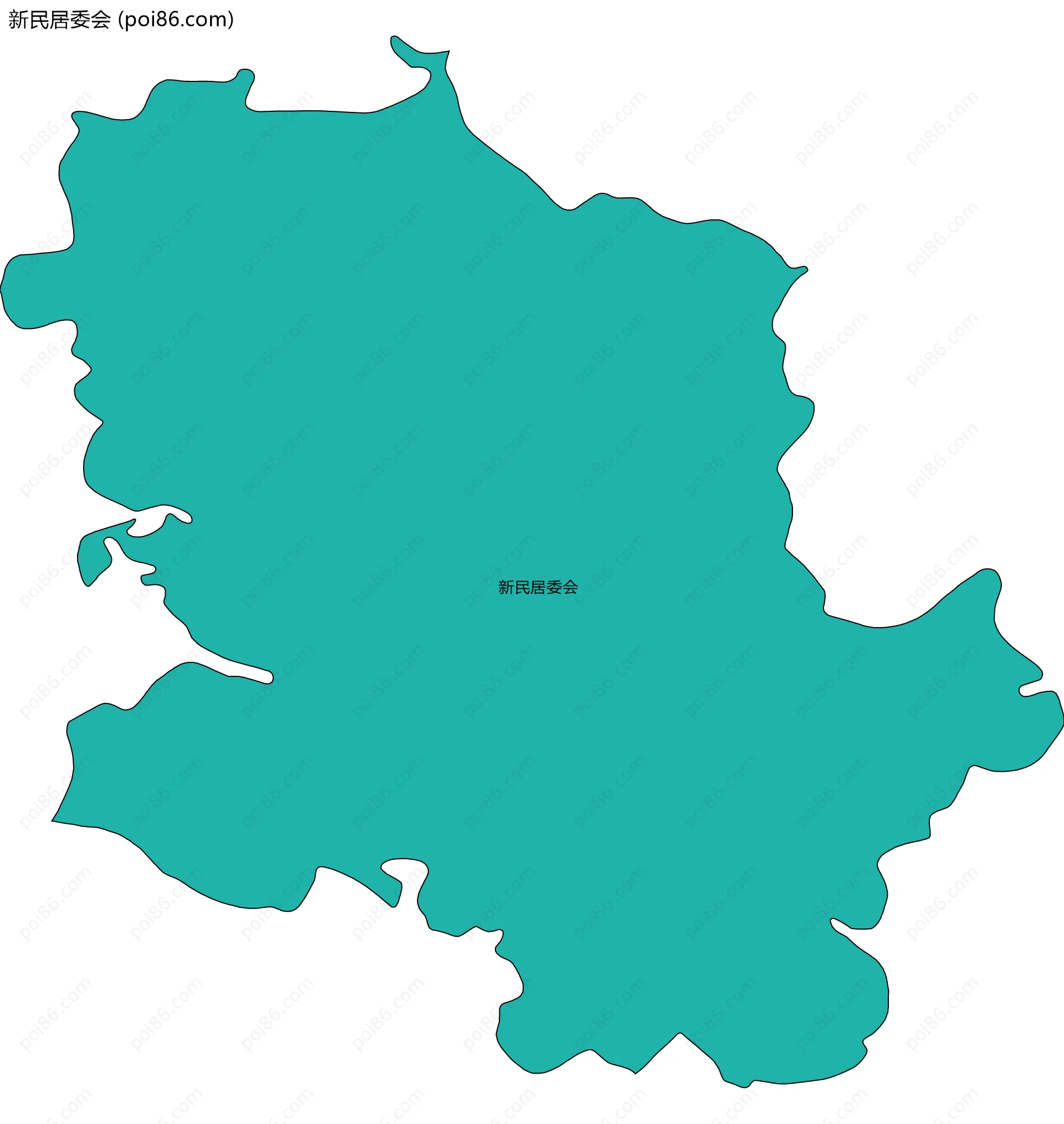 新民居委会边界地图