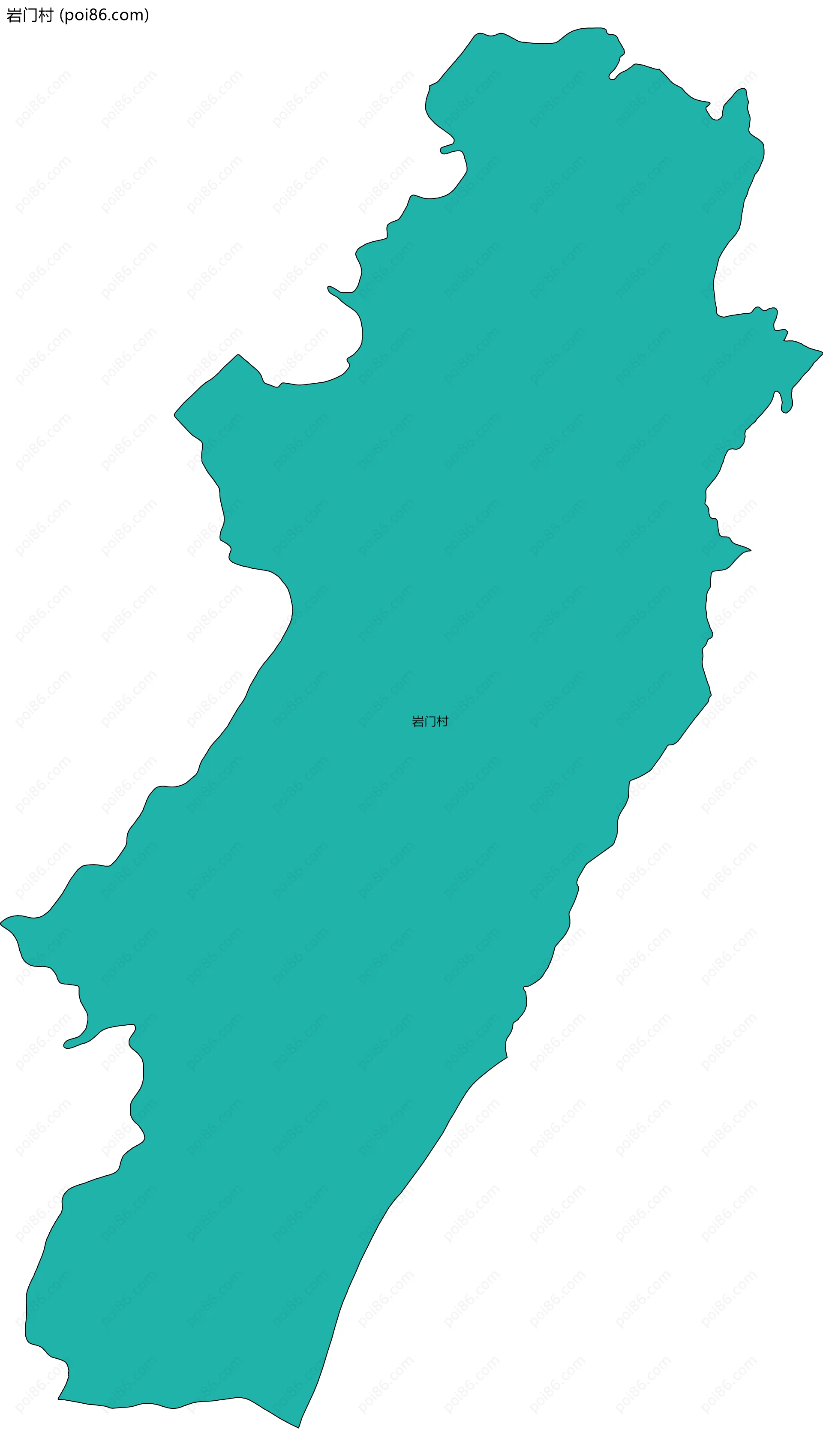 岩门村边界地图