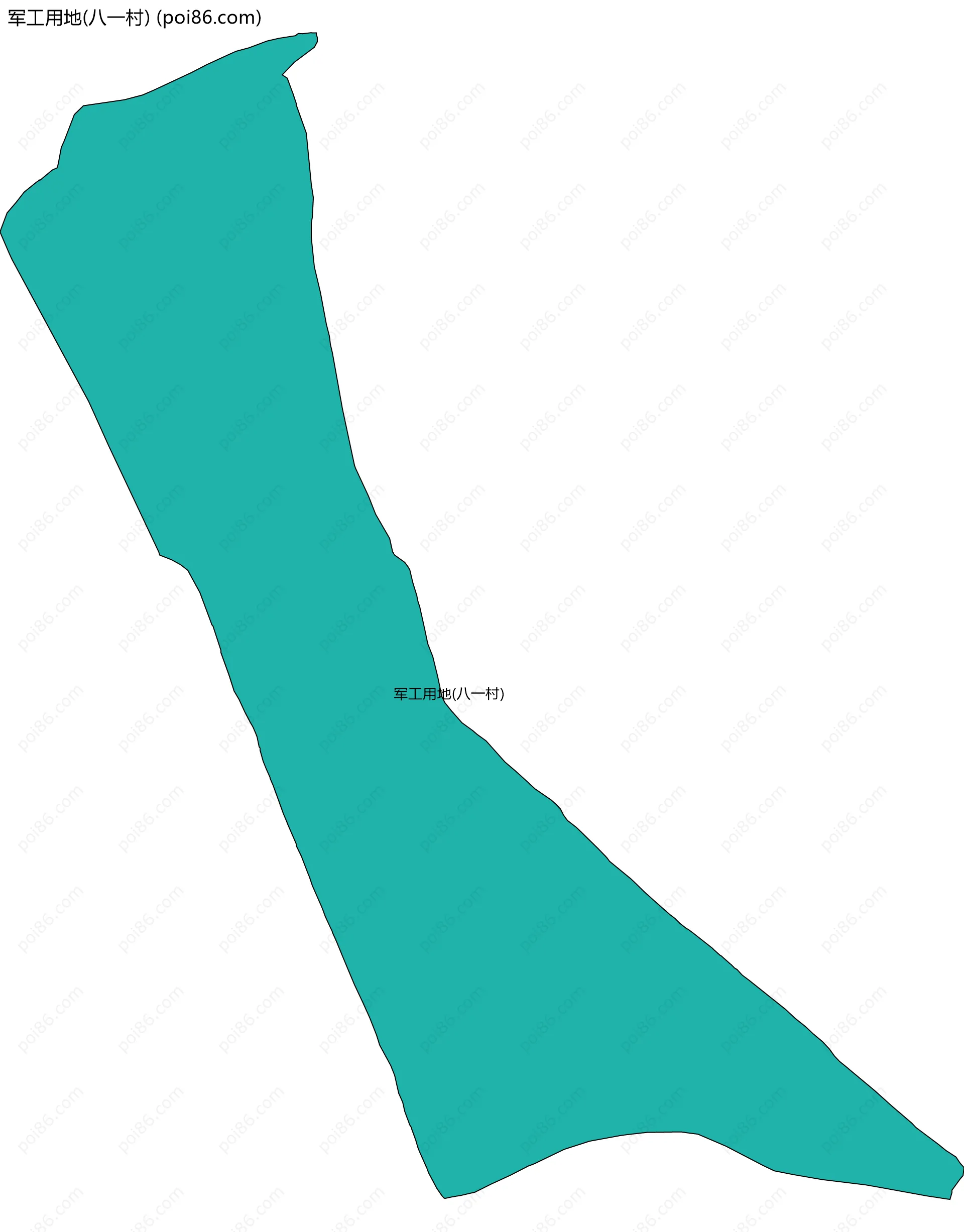 军工用地(八一村)边界地图