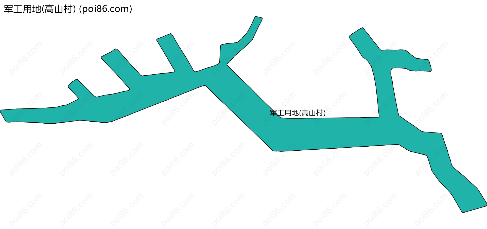 军工用地(高山村)边界地图