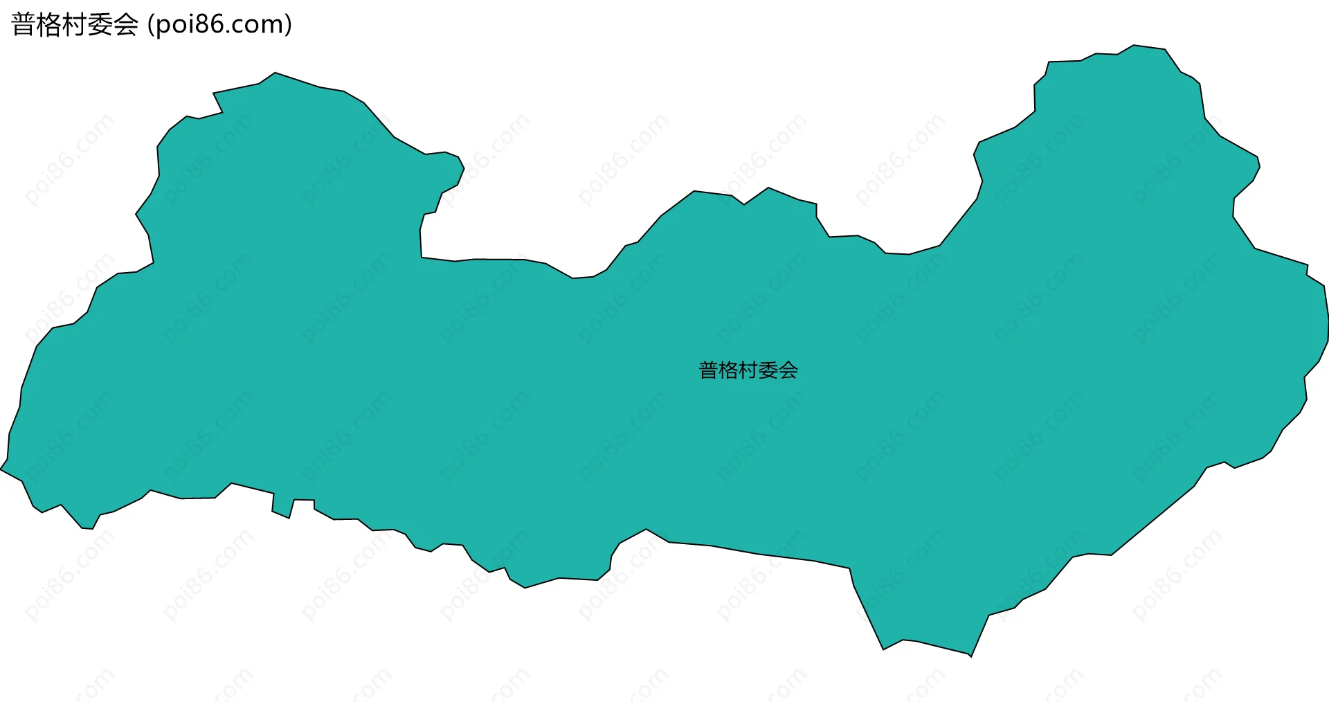 普格村委会边界地图