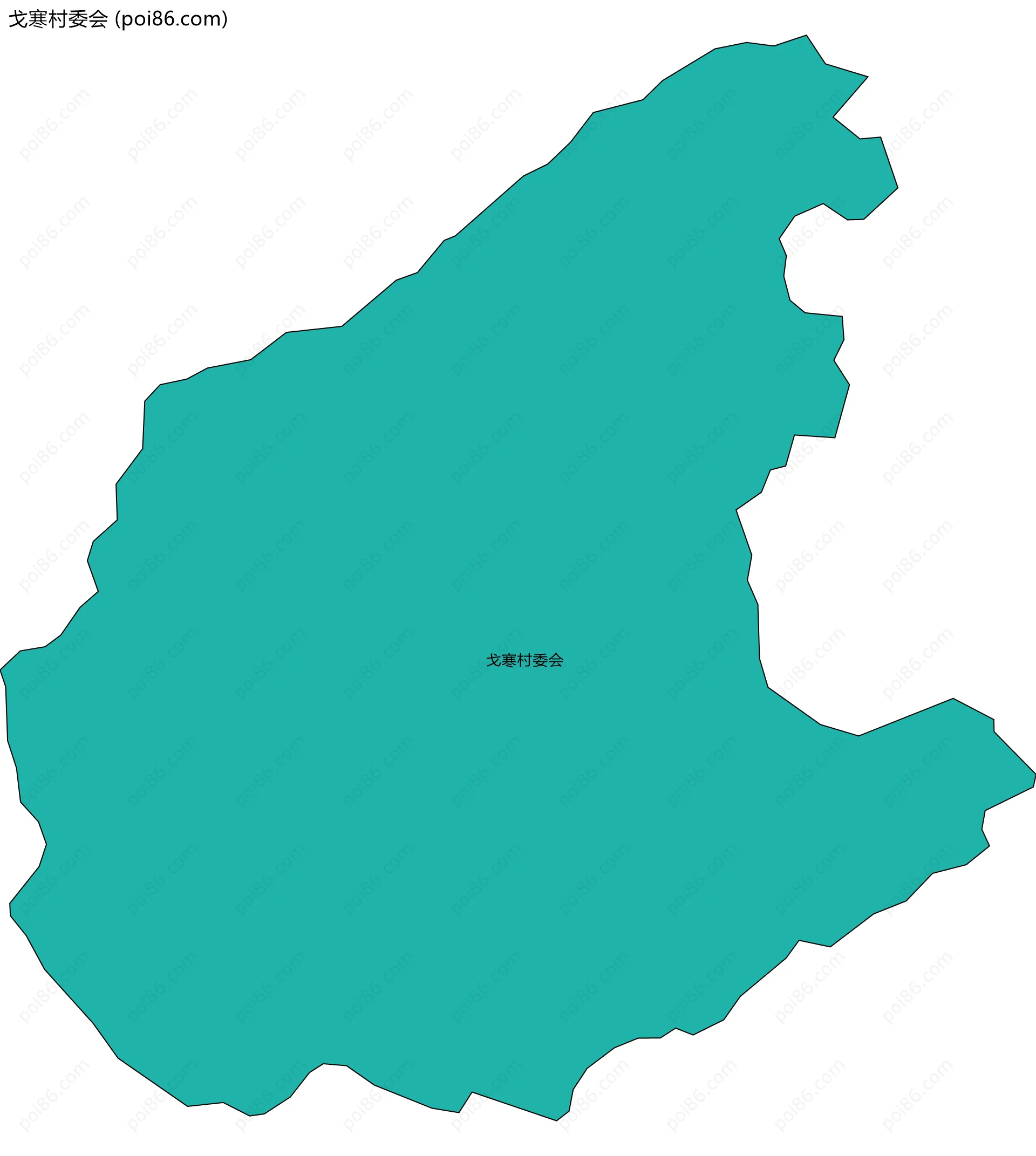 戈寒村委会边界地图
