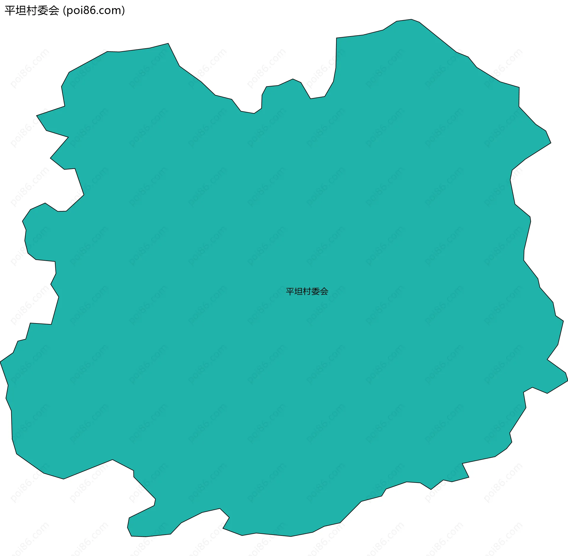 平坦村委会边界地图