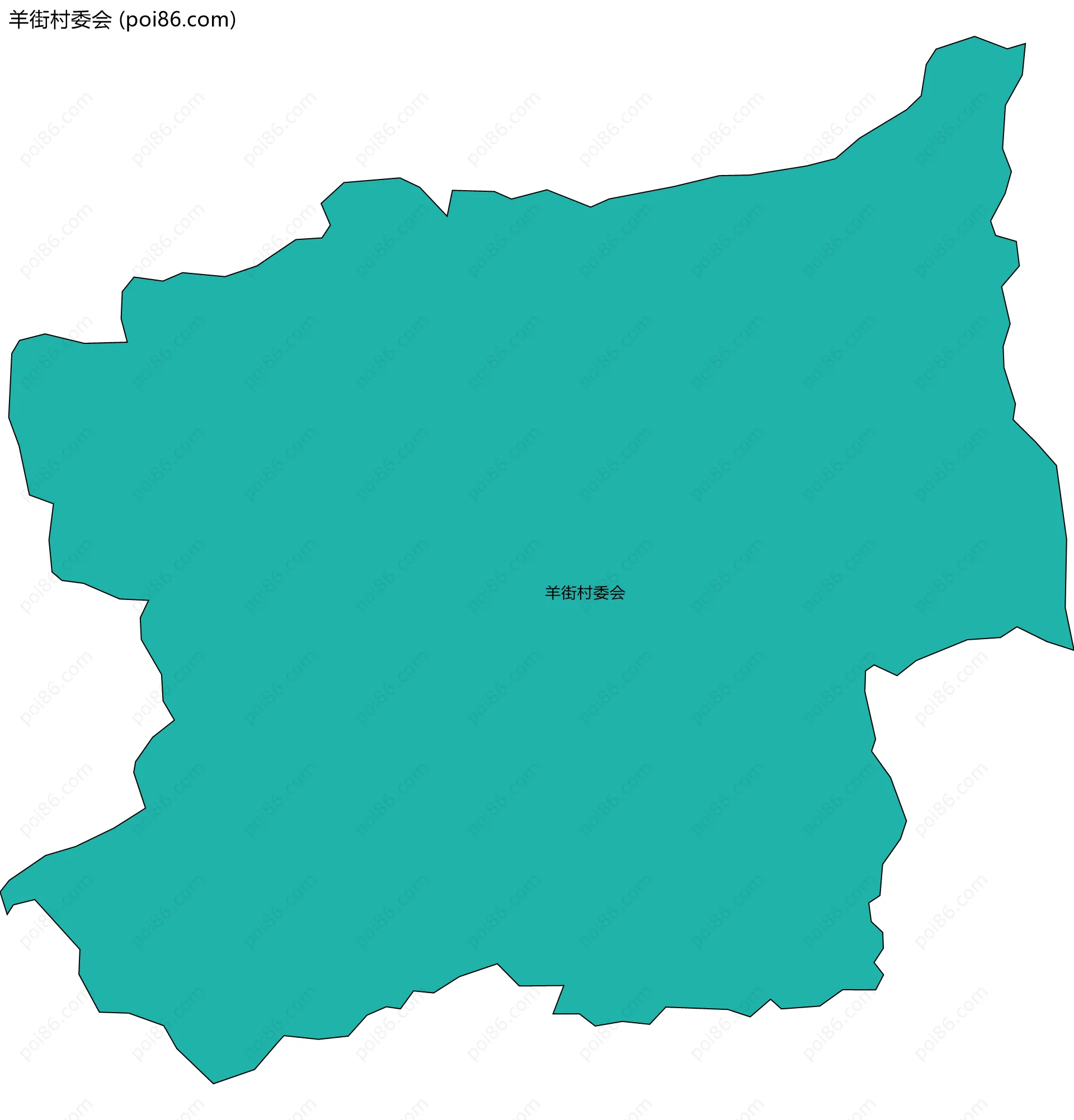 羊街村委会边界地图