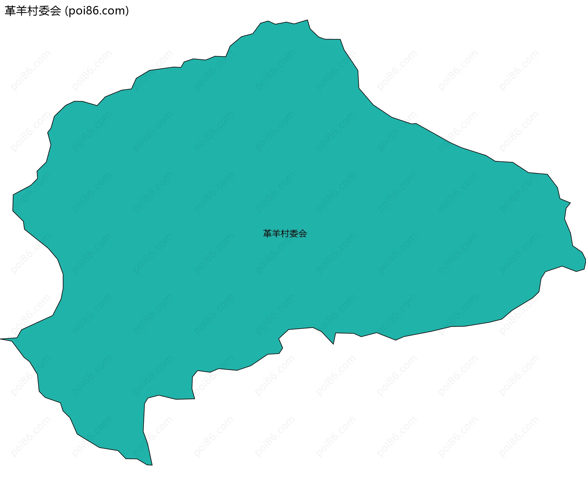 革羊村委会边界地图