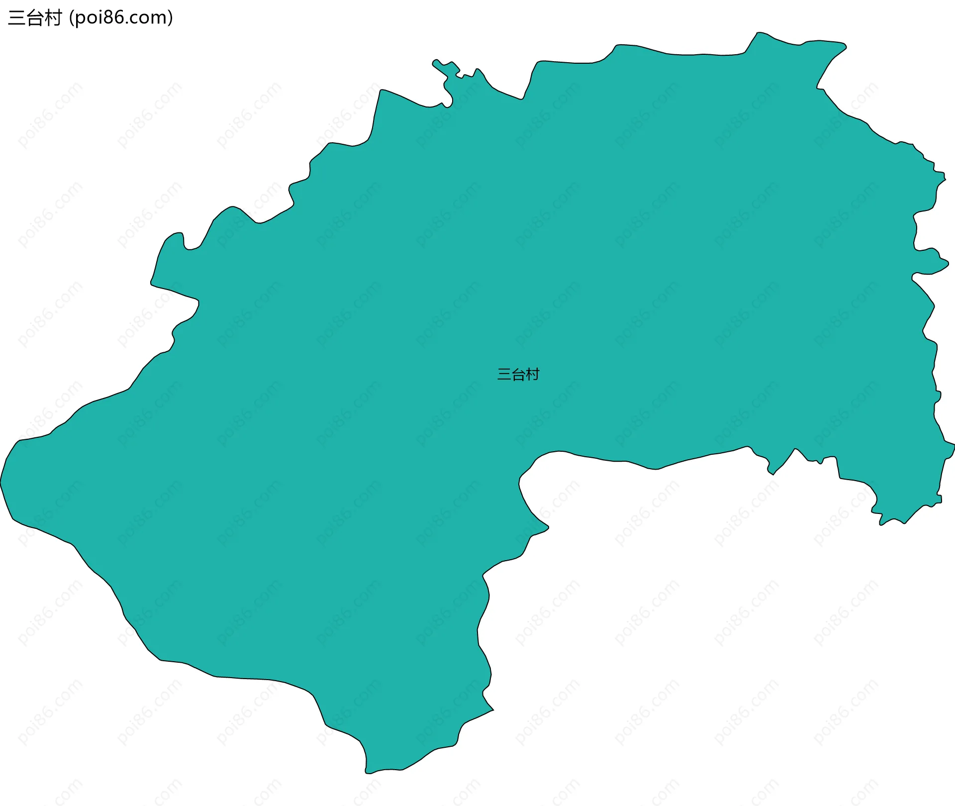 三台村边界地图