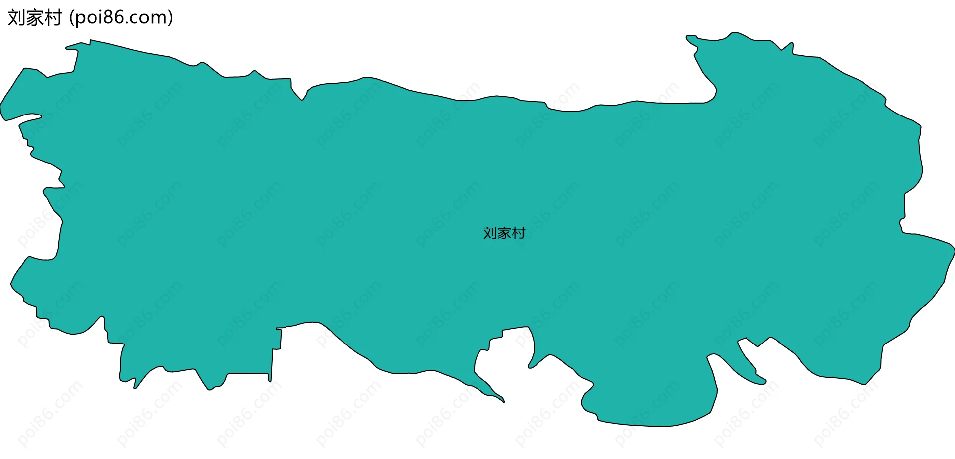 刘家村边界地图