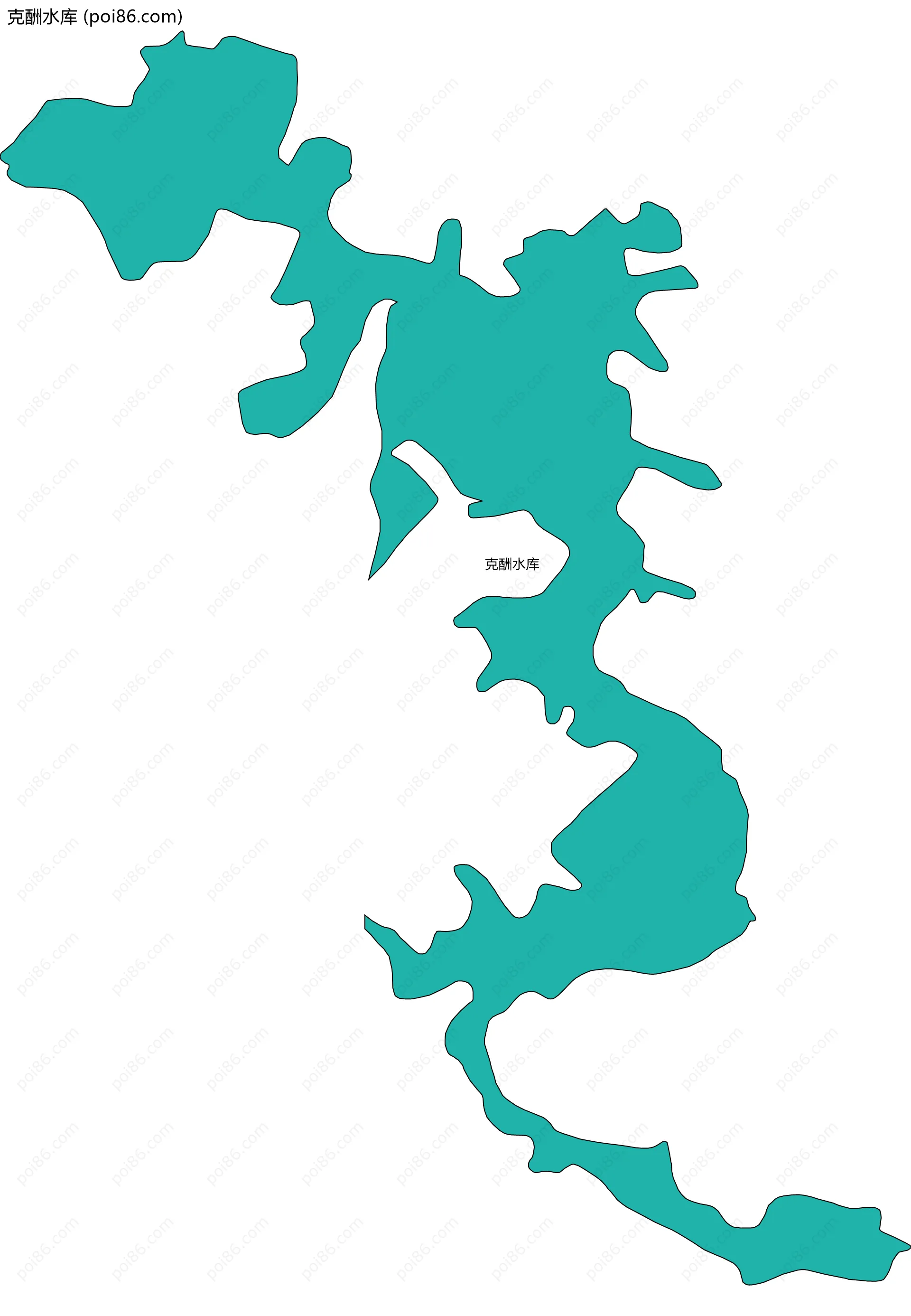 克酬水库边界地图