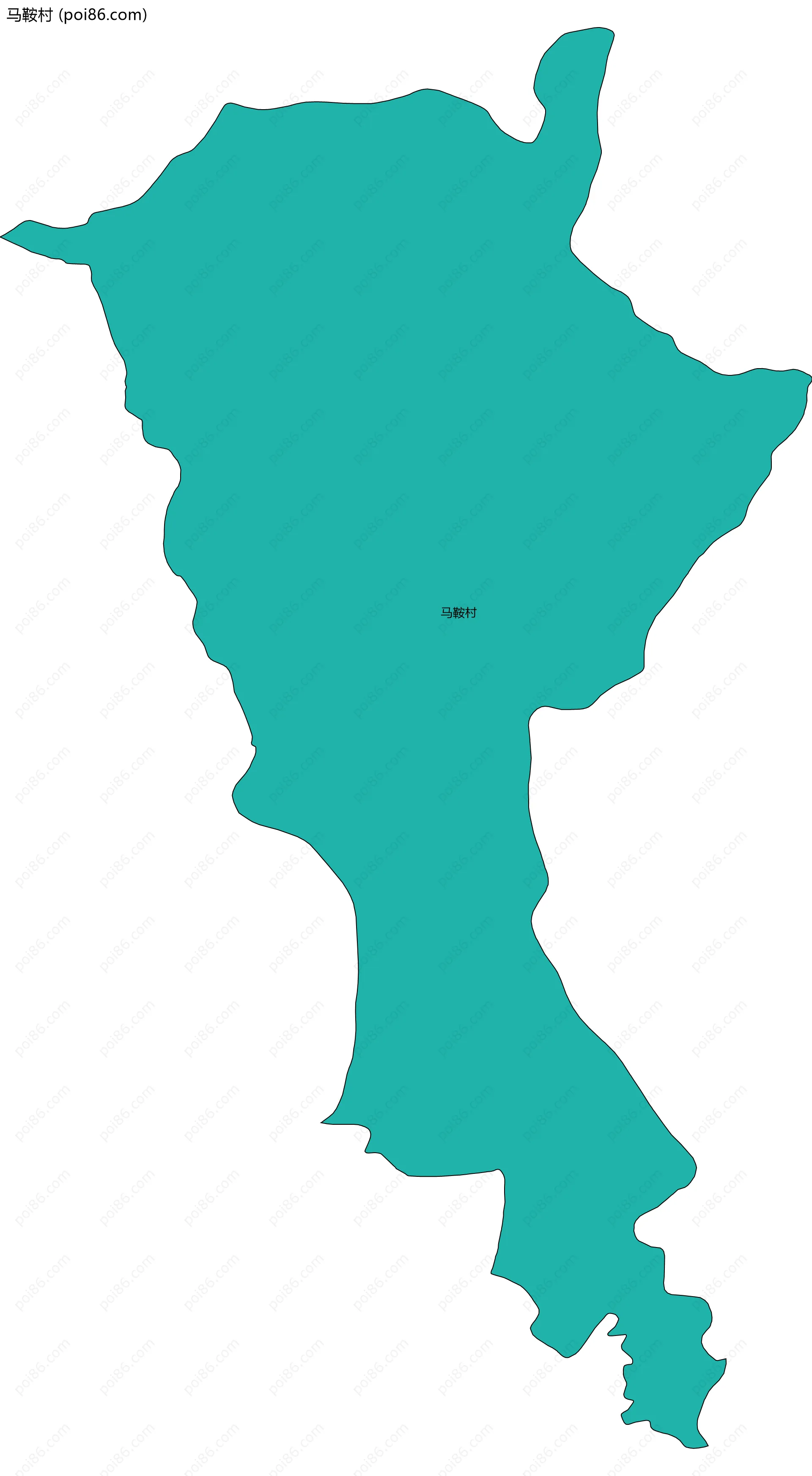 马鞍村边界地图