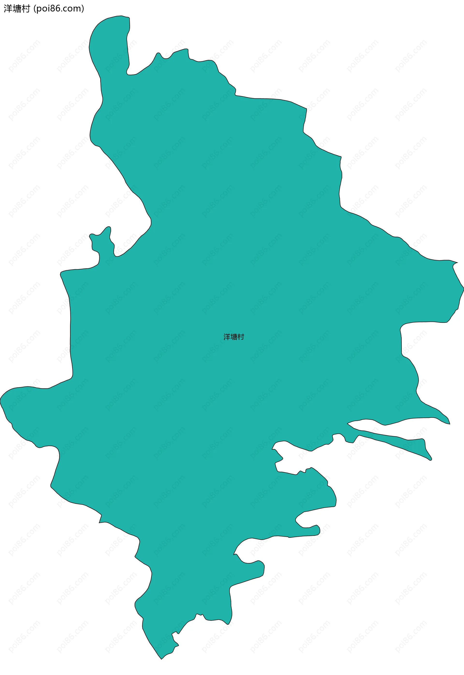 洋塘村边界地图