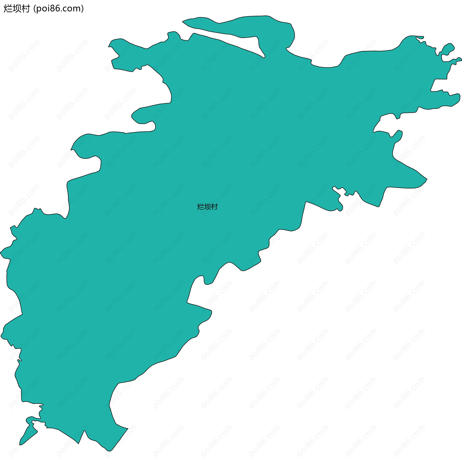 烂坝村边界地图