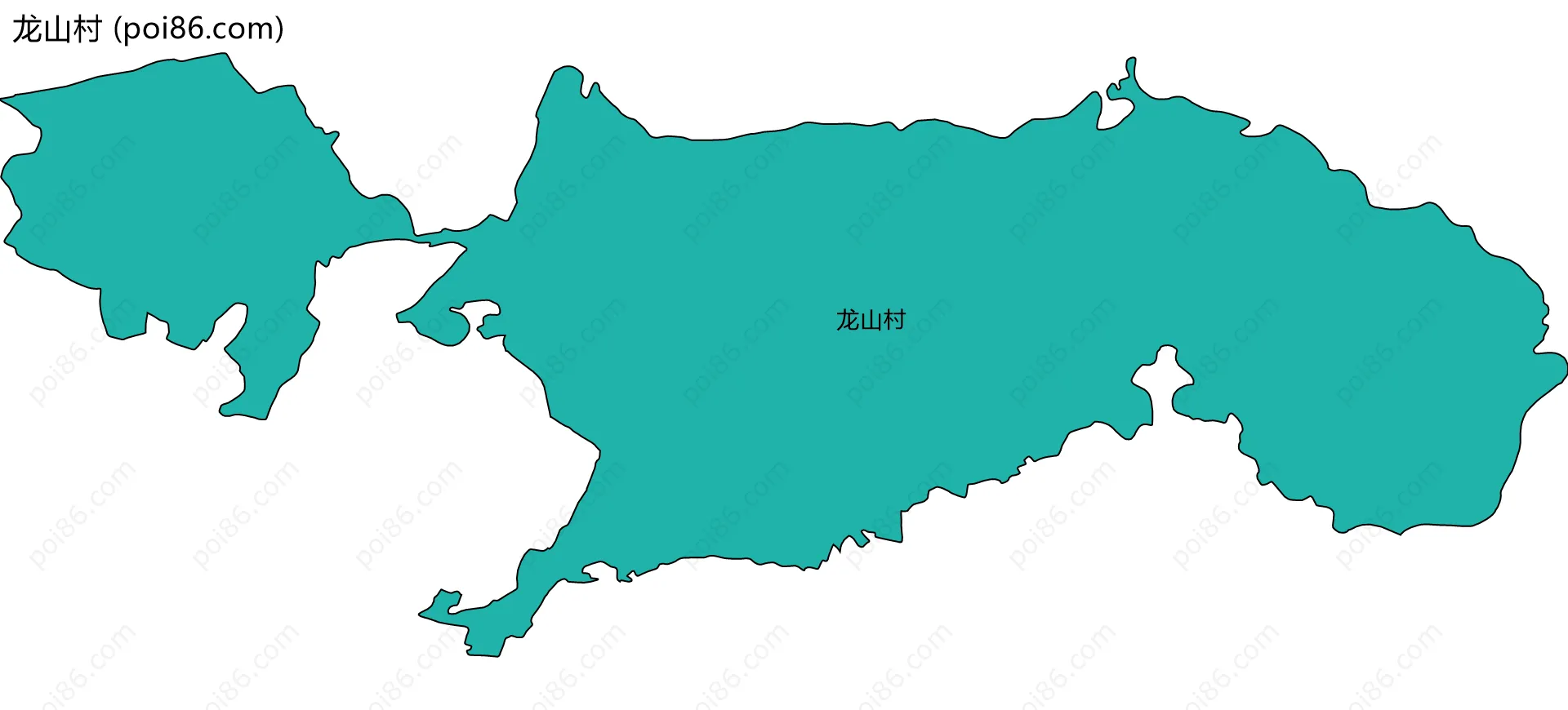 龙山村边界地图