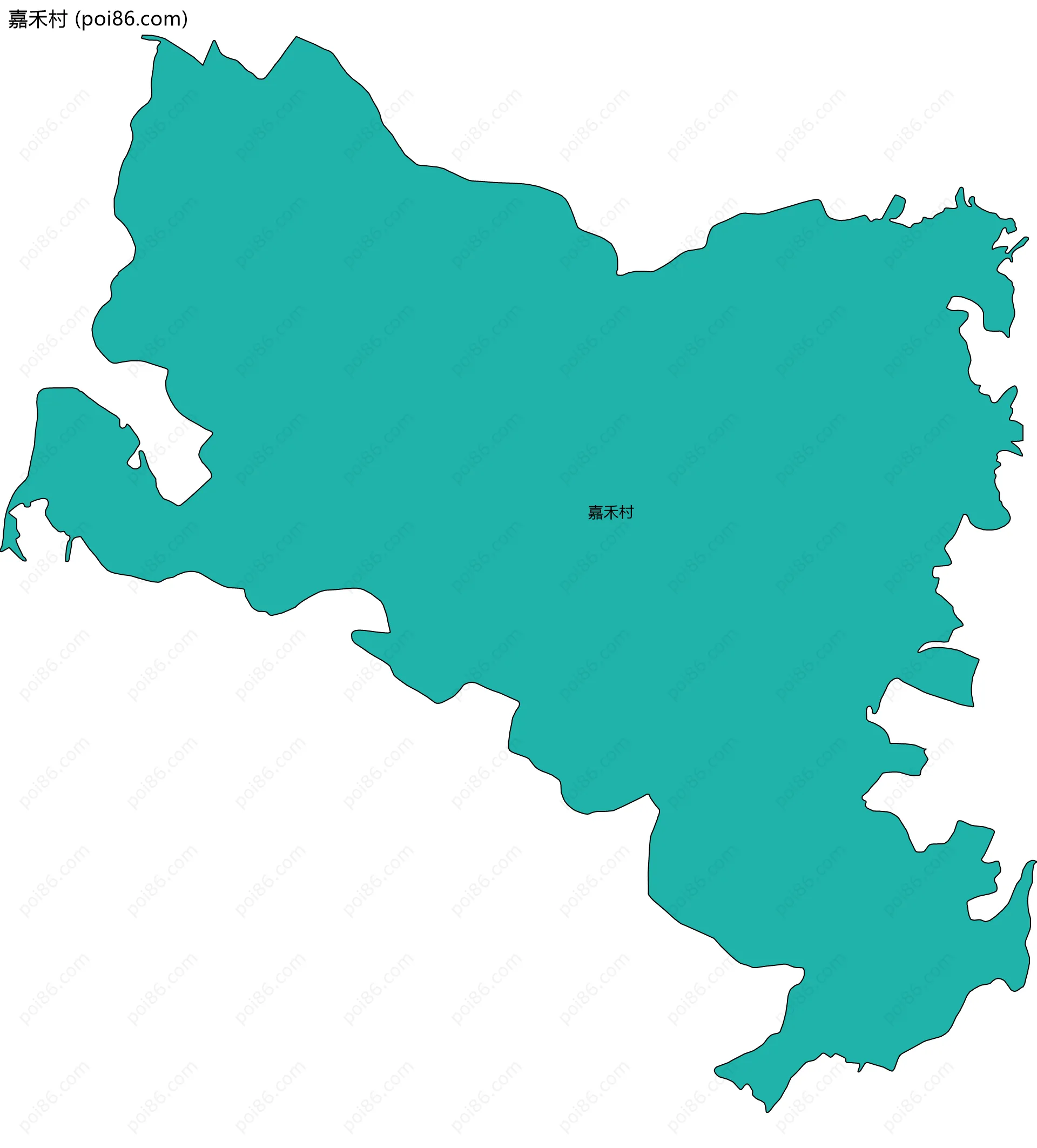 嘉禾村边界地图