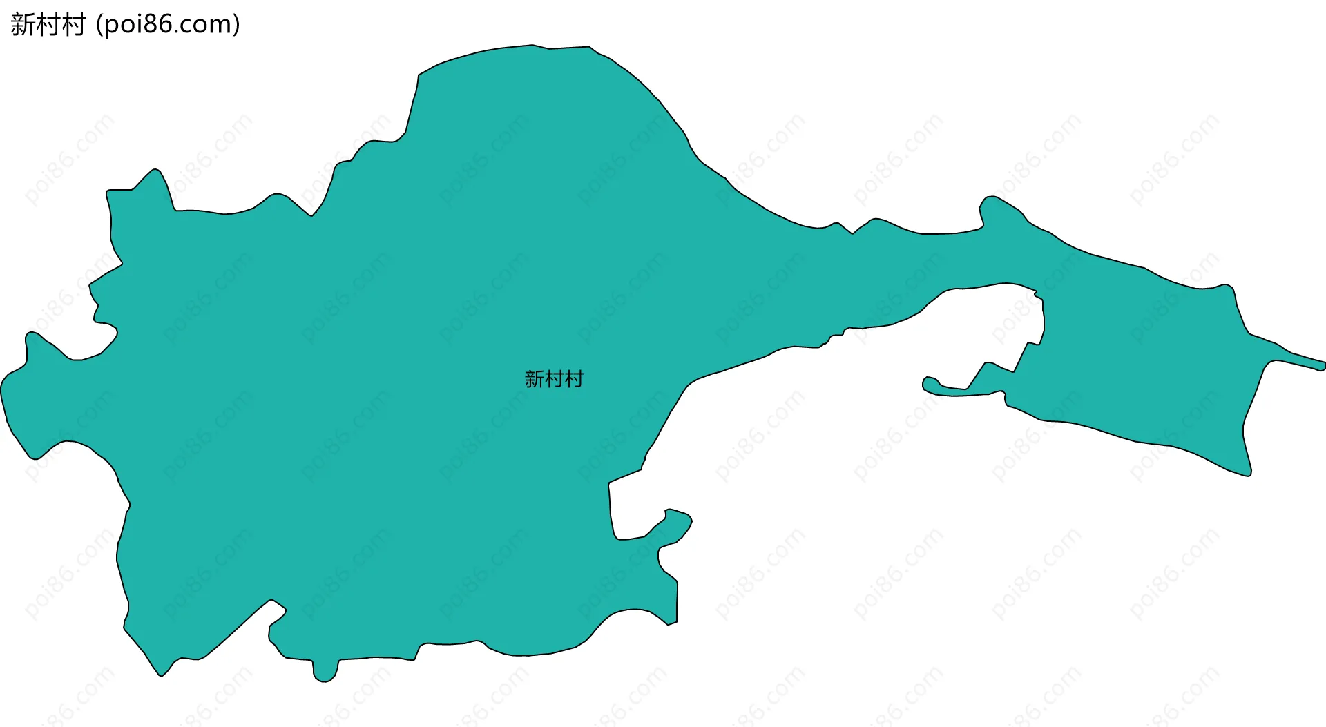 新村村边界地图